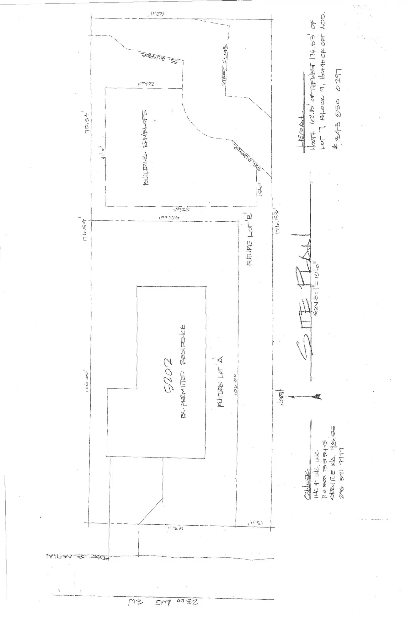 Site plan for 5204 23rd Ave SW