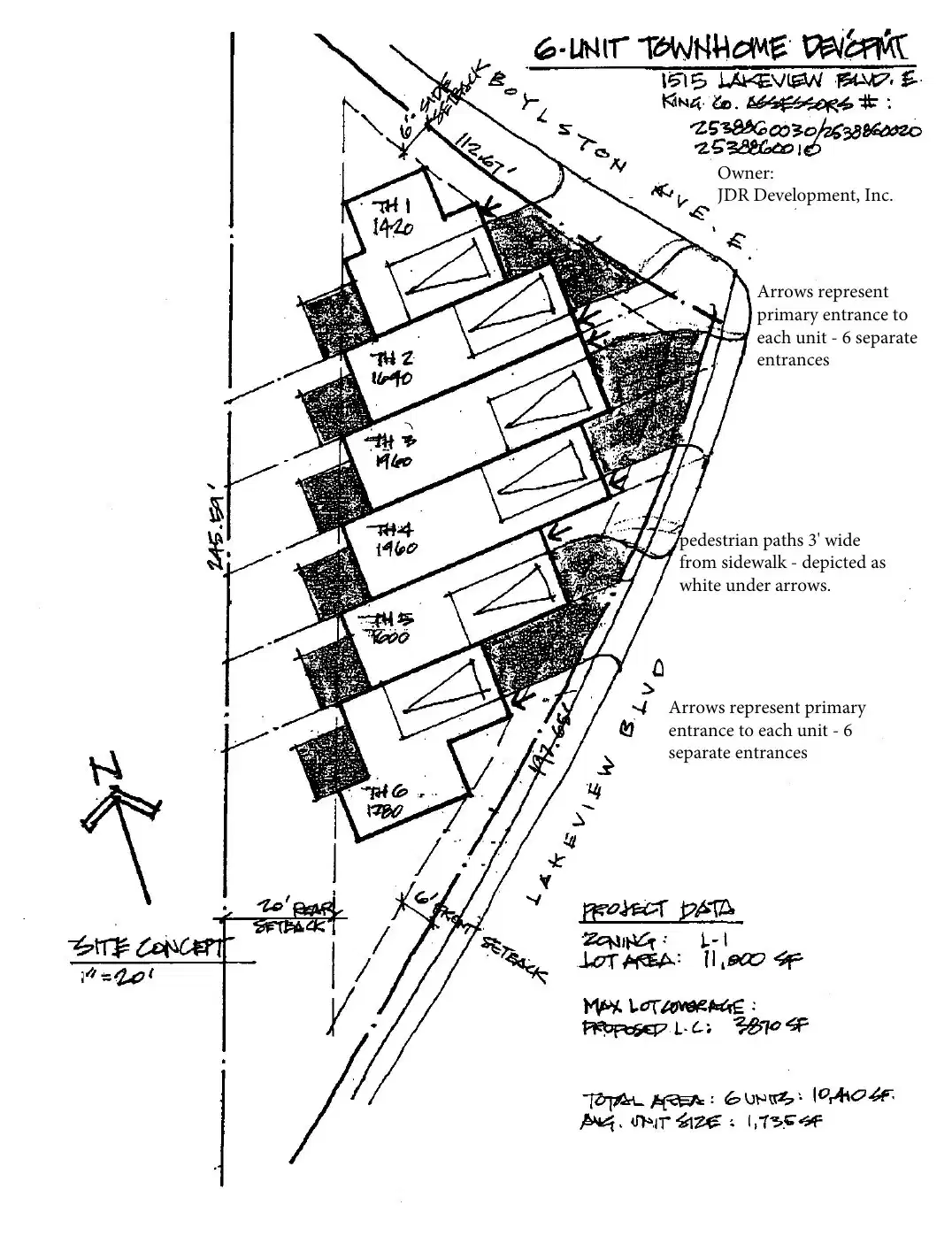 Site plan for 1515 Lakeview Blvd E