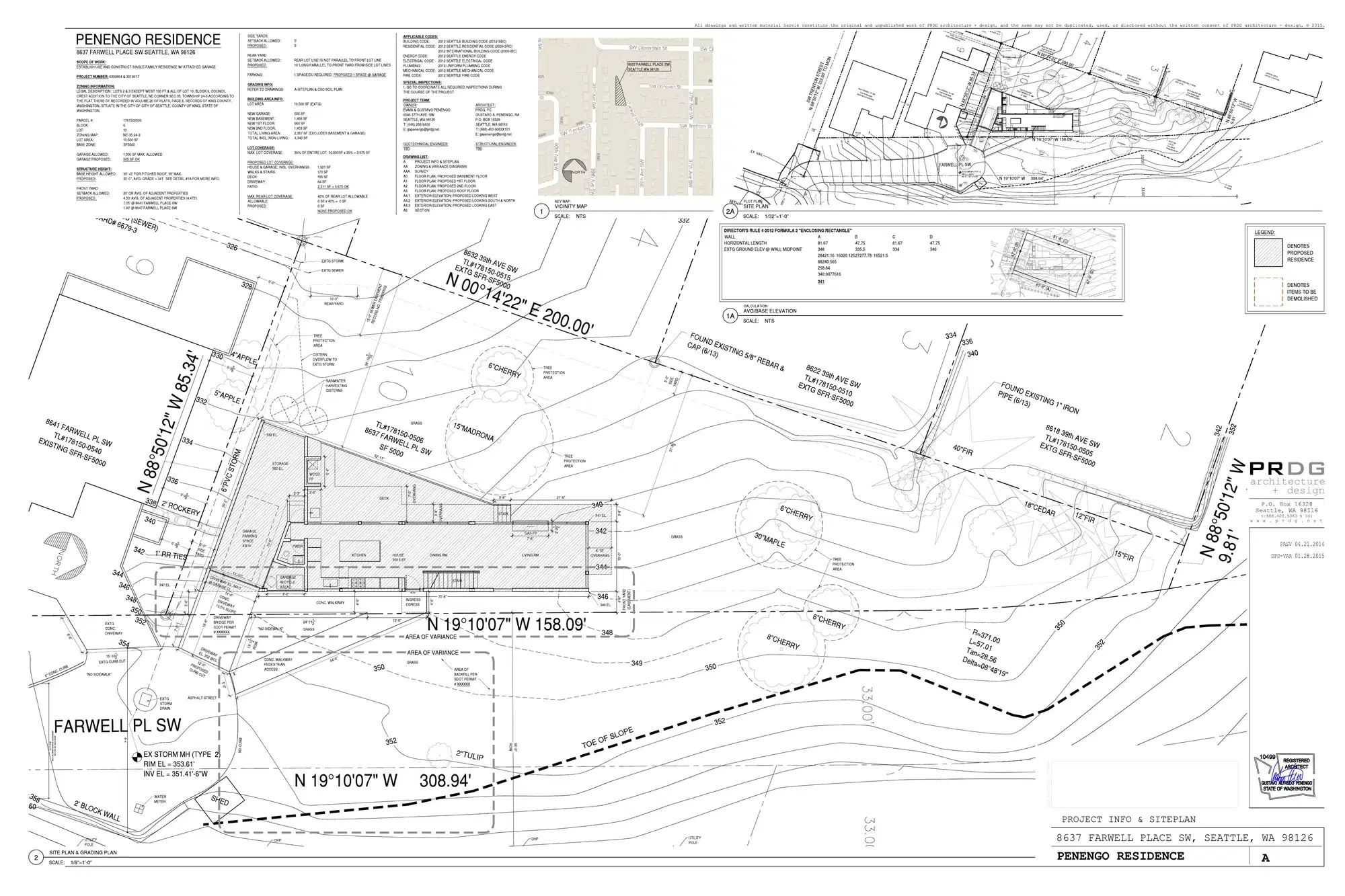Site plan for 8637 Farwell Pl SW
