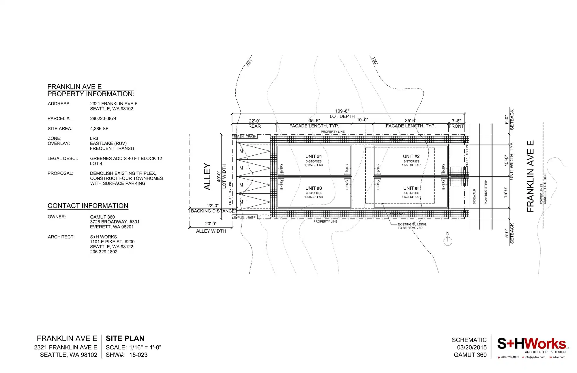 Site plan for 2321 Franklin Ave E