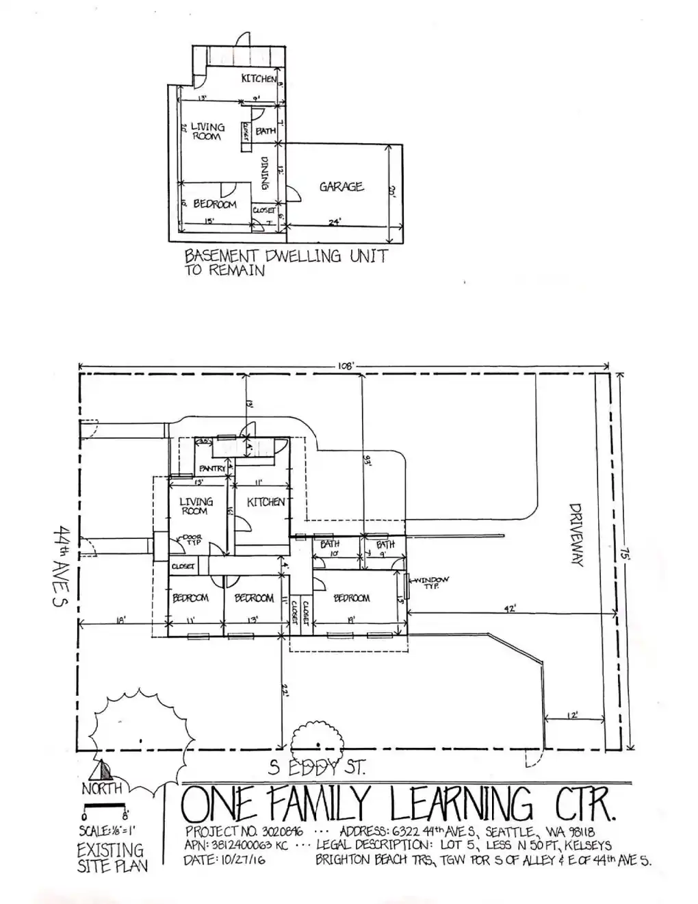 Site plan for 6322 44th Ave S