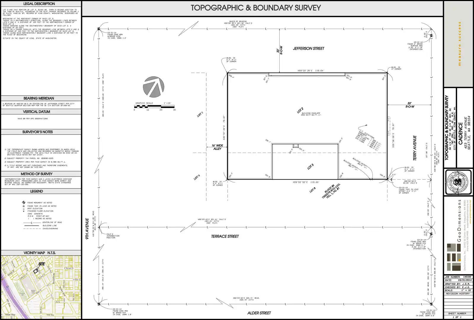 Site plan for 423 Terry Ave