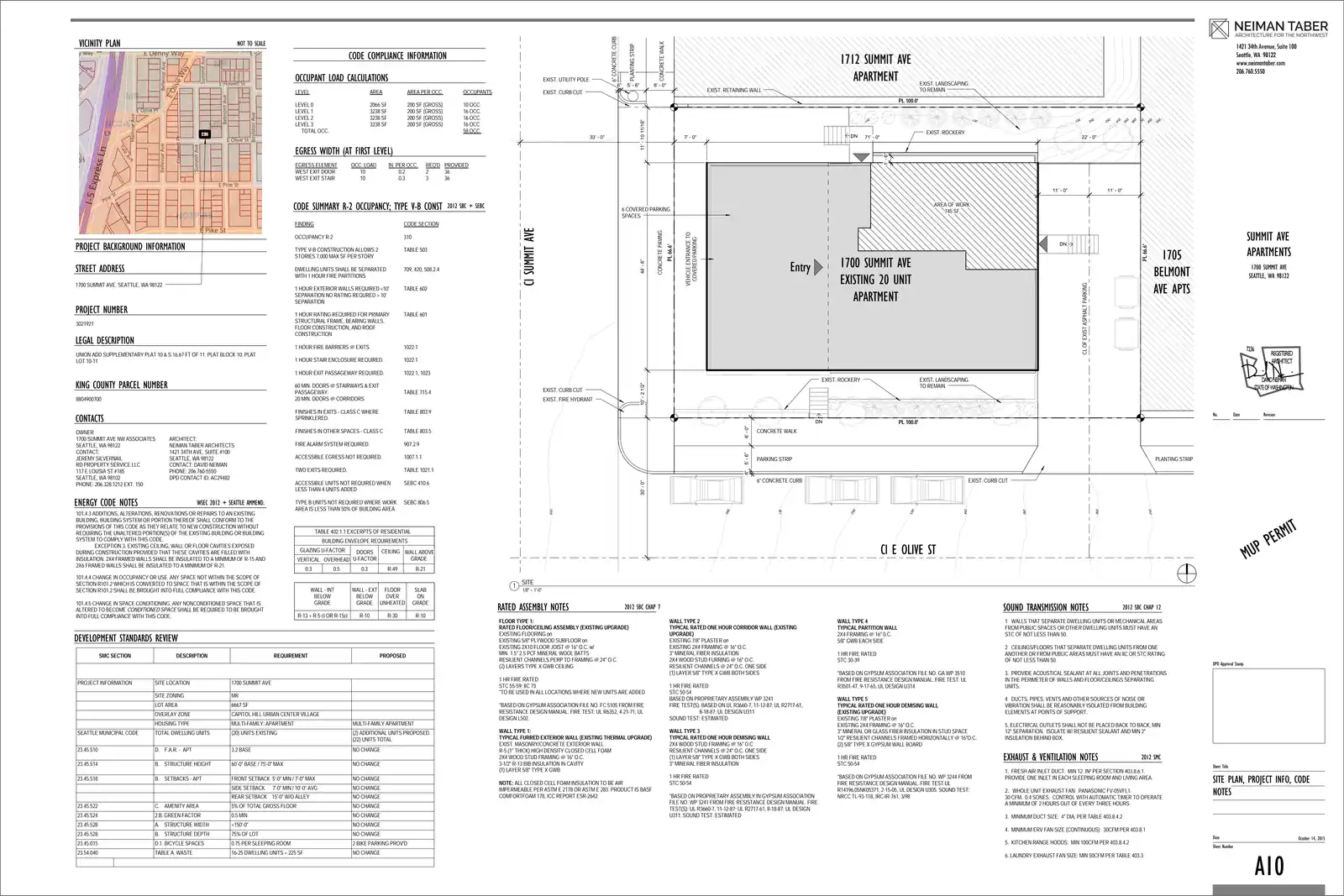 Site plan for 1700 Summit Ave