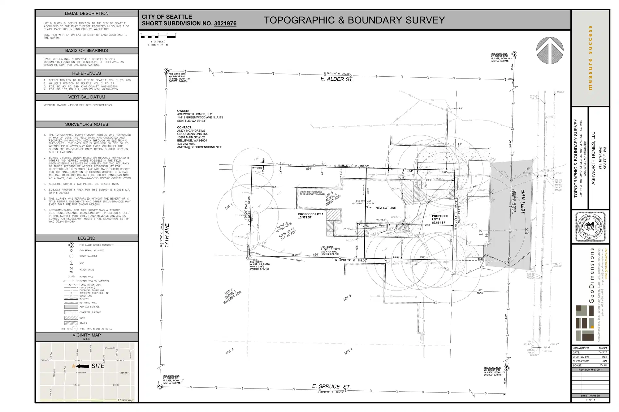 Site plan for 215 18th Ave