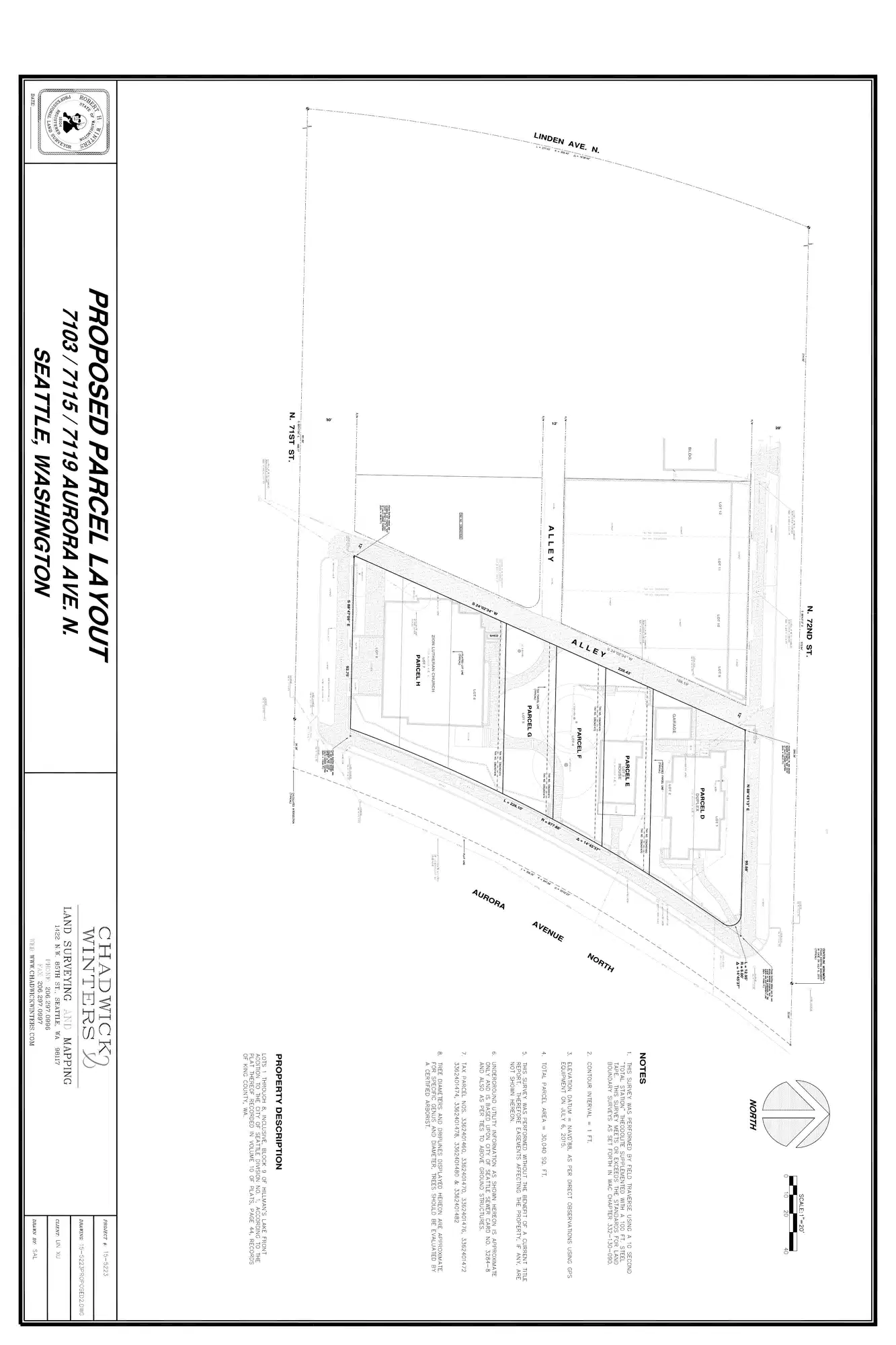 Site plan for 7119 Aurora Ave N