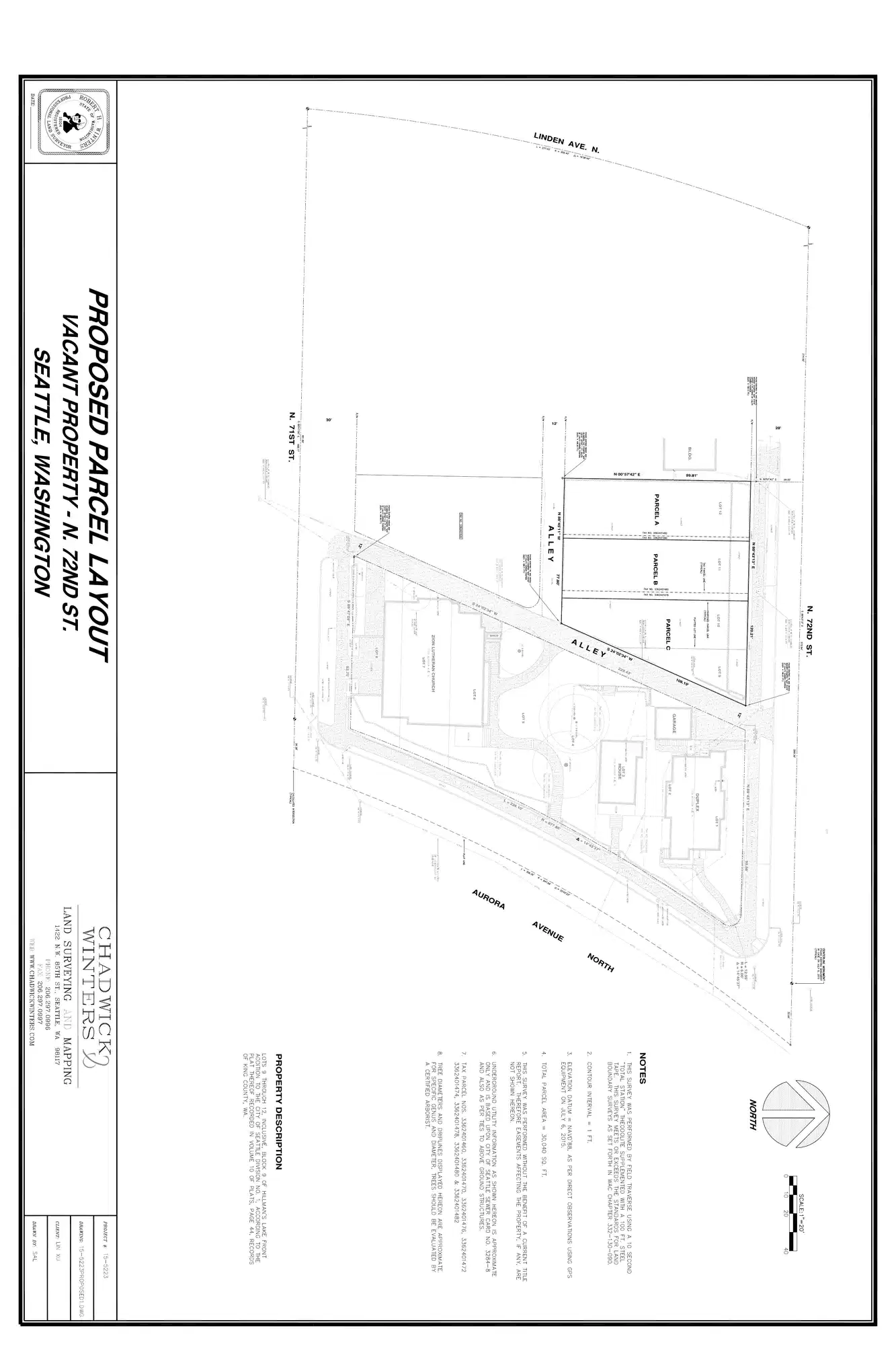 Site plan for 935 N 72nd St