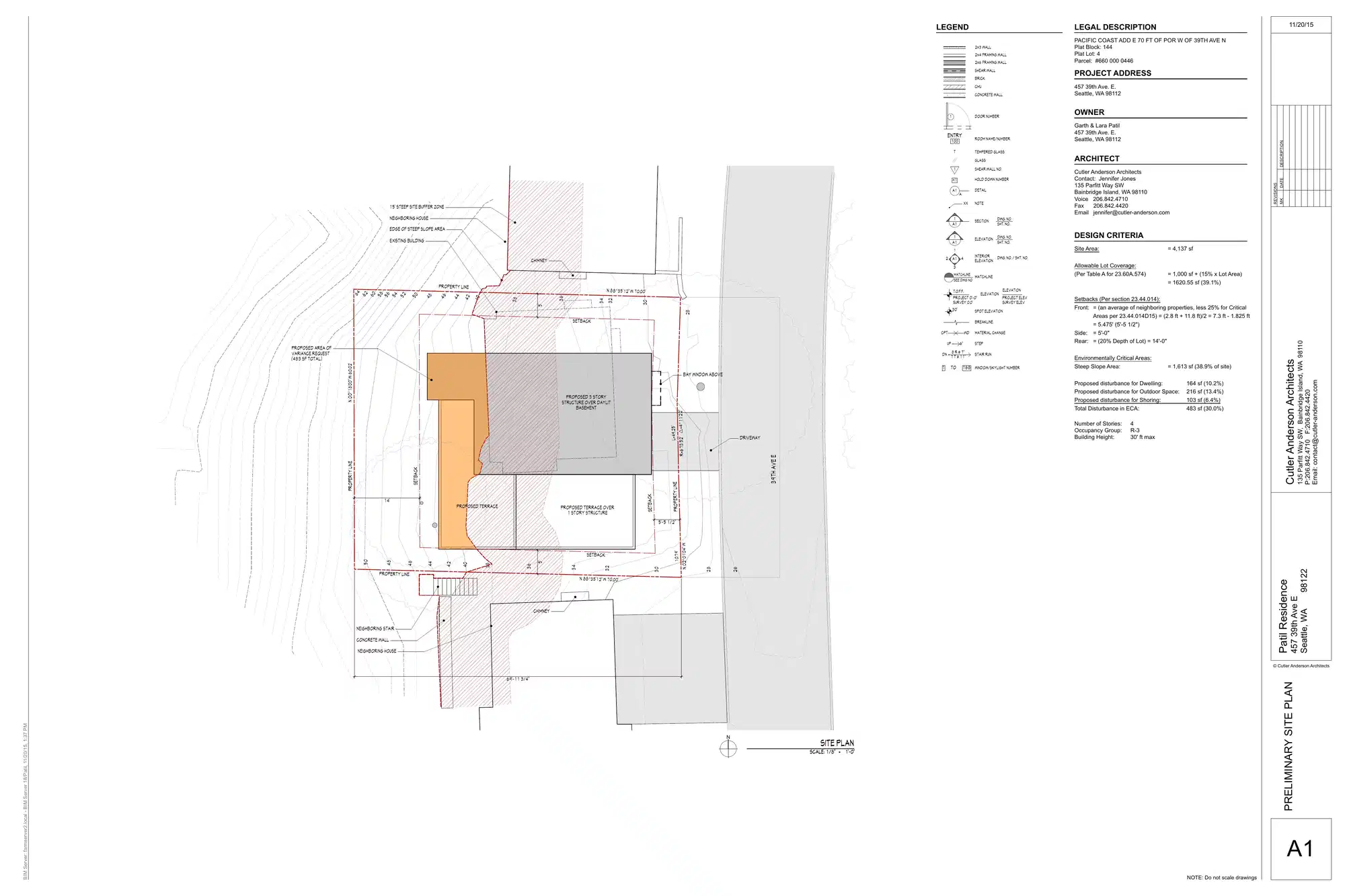 Site plan for 457 39th Ave E