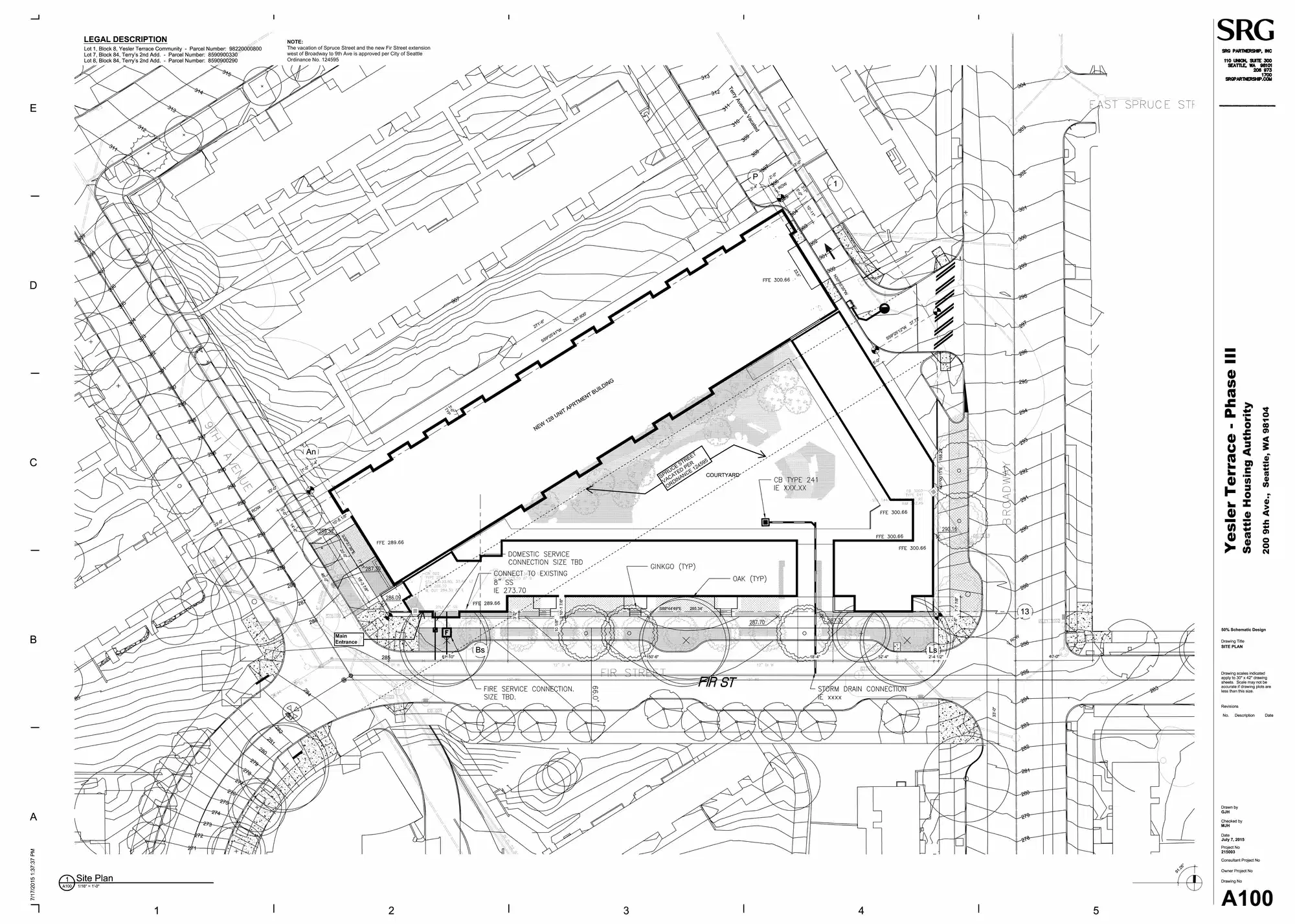 Site plan for 808 Fir St