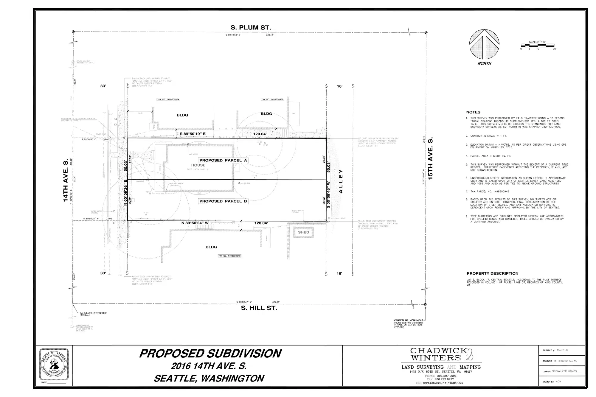 Site plan for 2016 14th Ave S