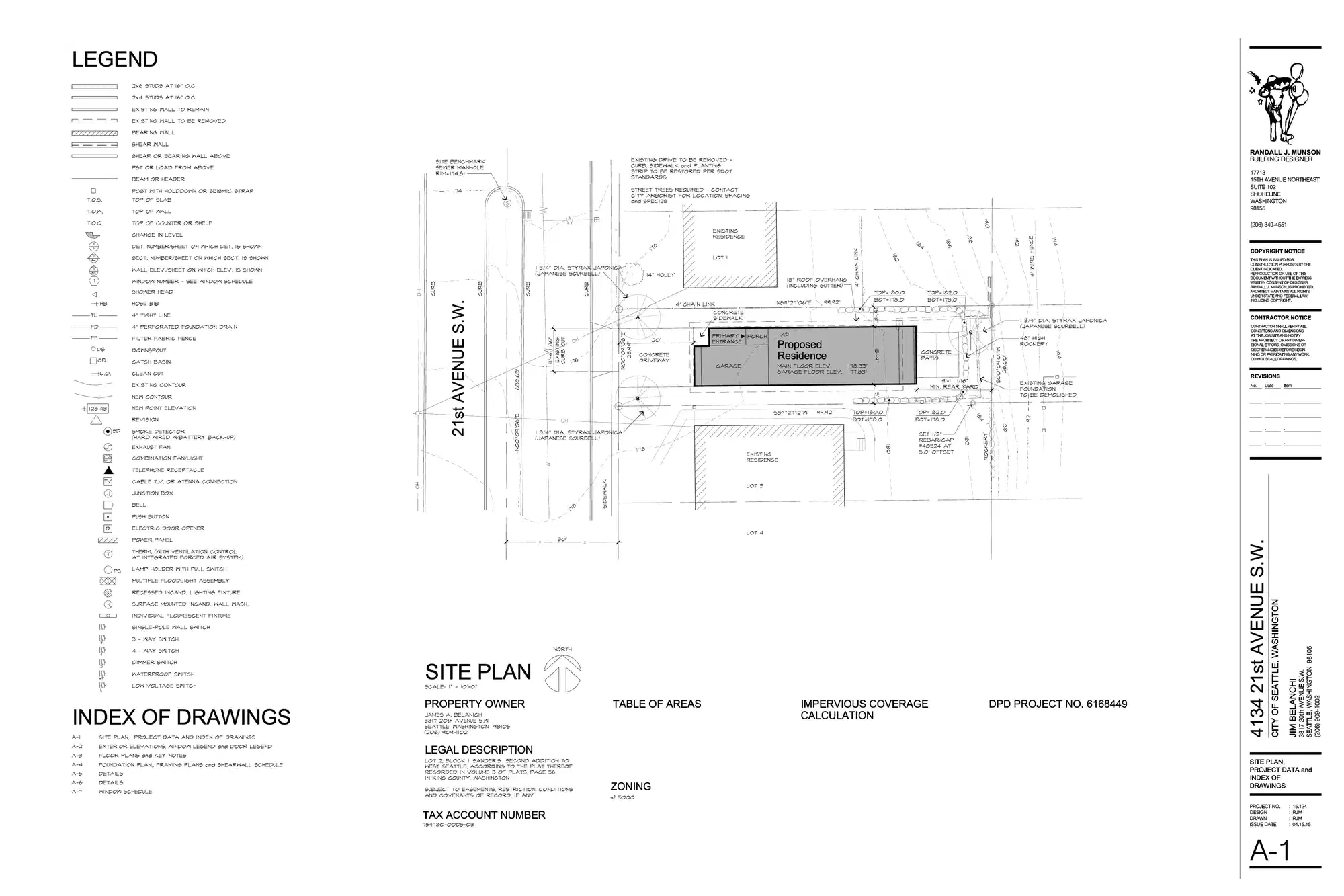 Site plan for 4034 21st Ave SW