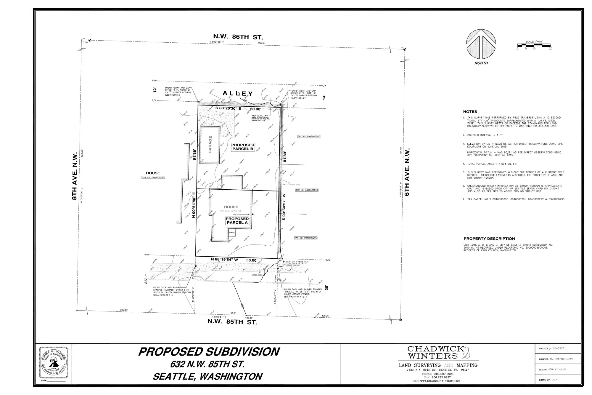 Site plan for 632 NW 85th St