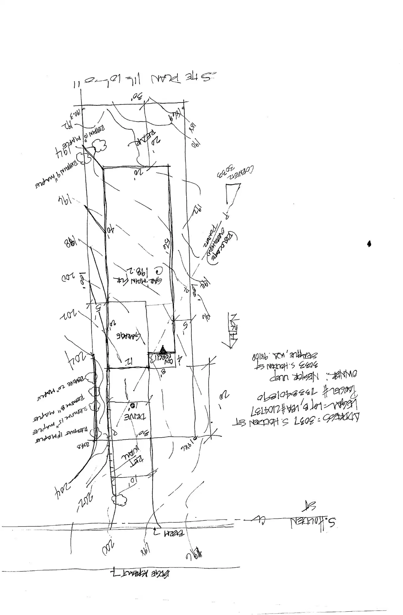 Site plan for 3037 S Holden St