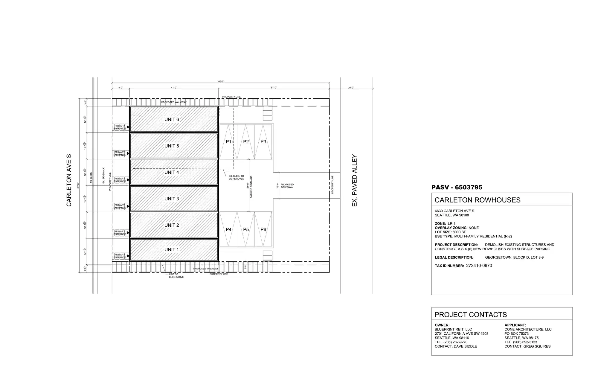 Site plan for 6630 Carleton Ave S