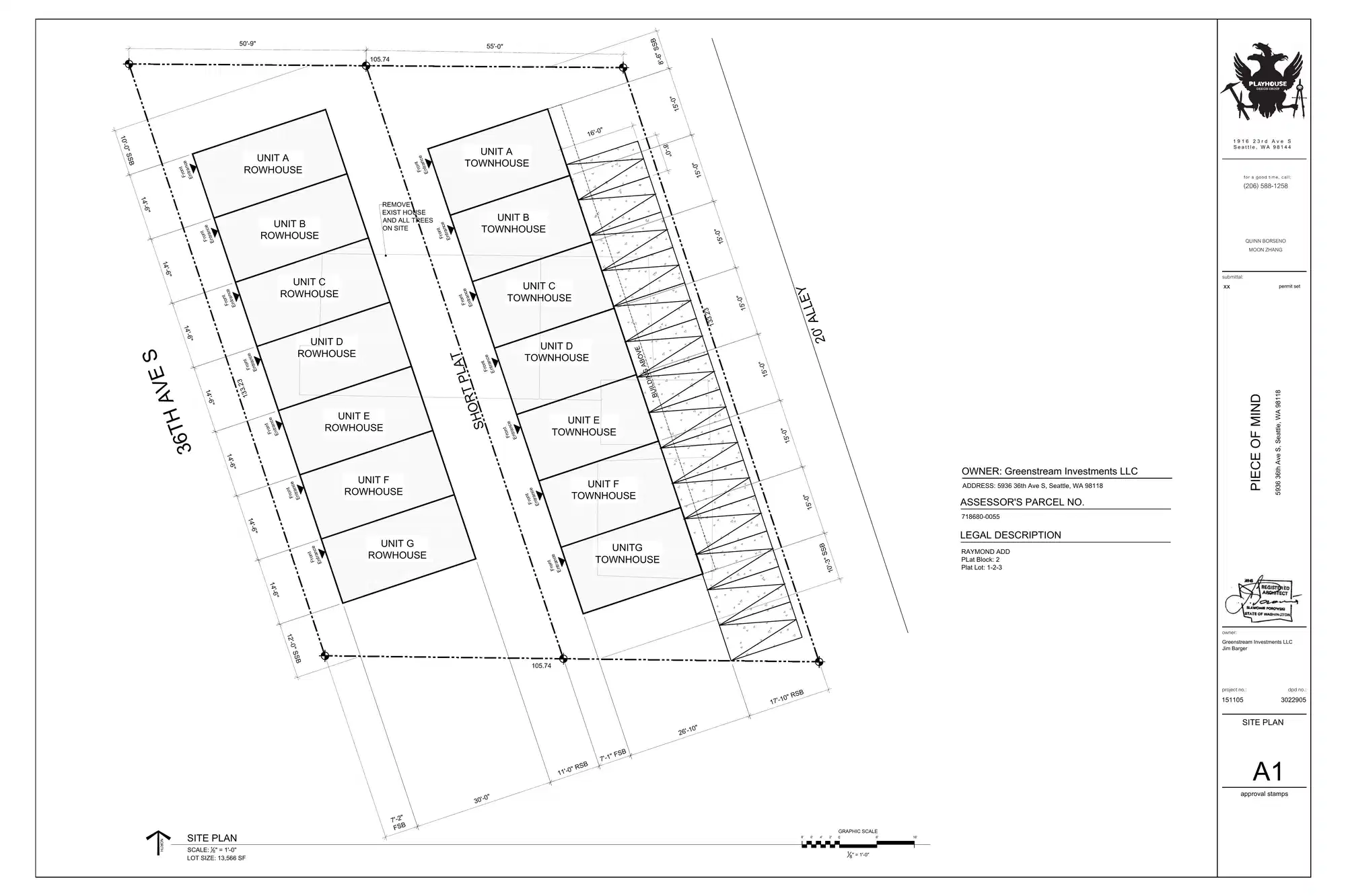 Site plan for 5936 36th Ave S