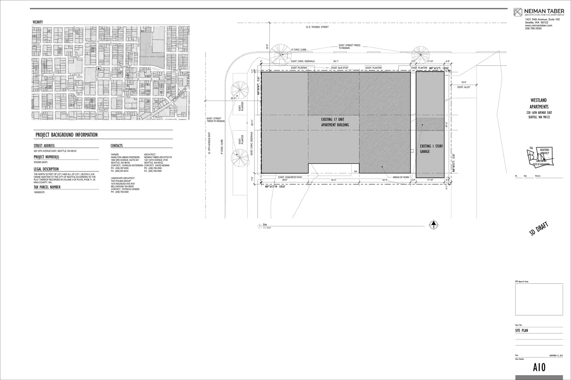 Site plan for 220 16th Ave E
