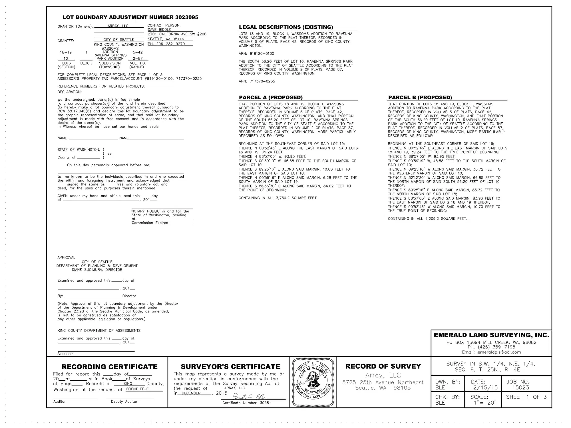 Site plan for 5725 25th Ave NE