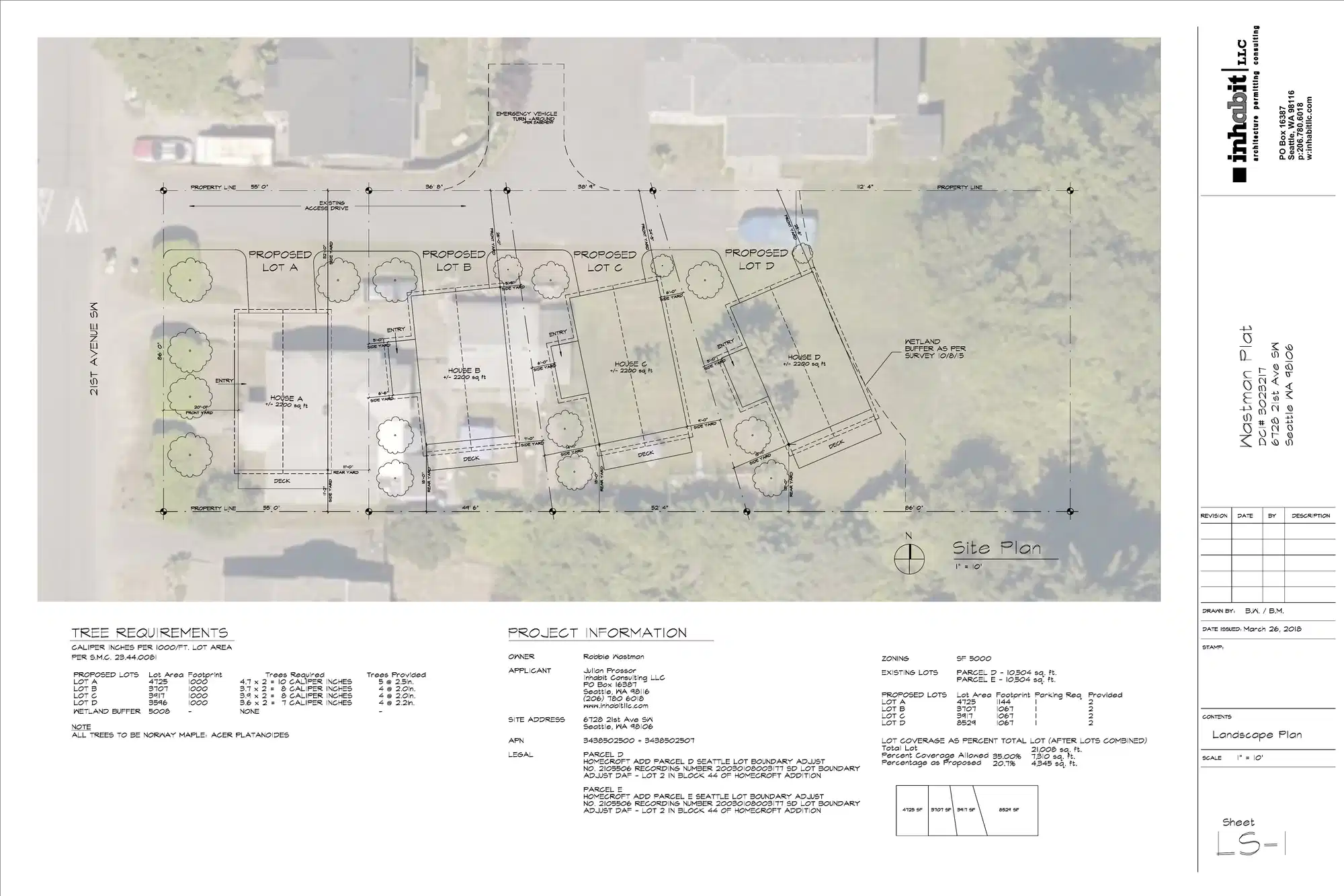 Site plan for 6728 21st Ave SW