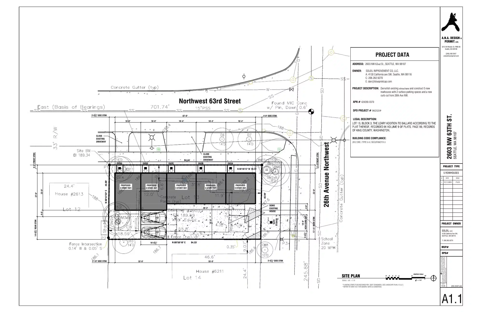 Site plan for 2603 NW 63rd St