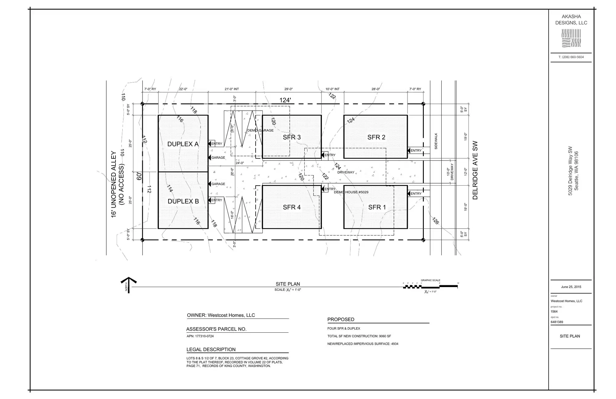 Site plan for 5029 Delridge Way SW