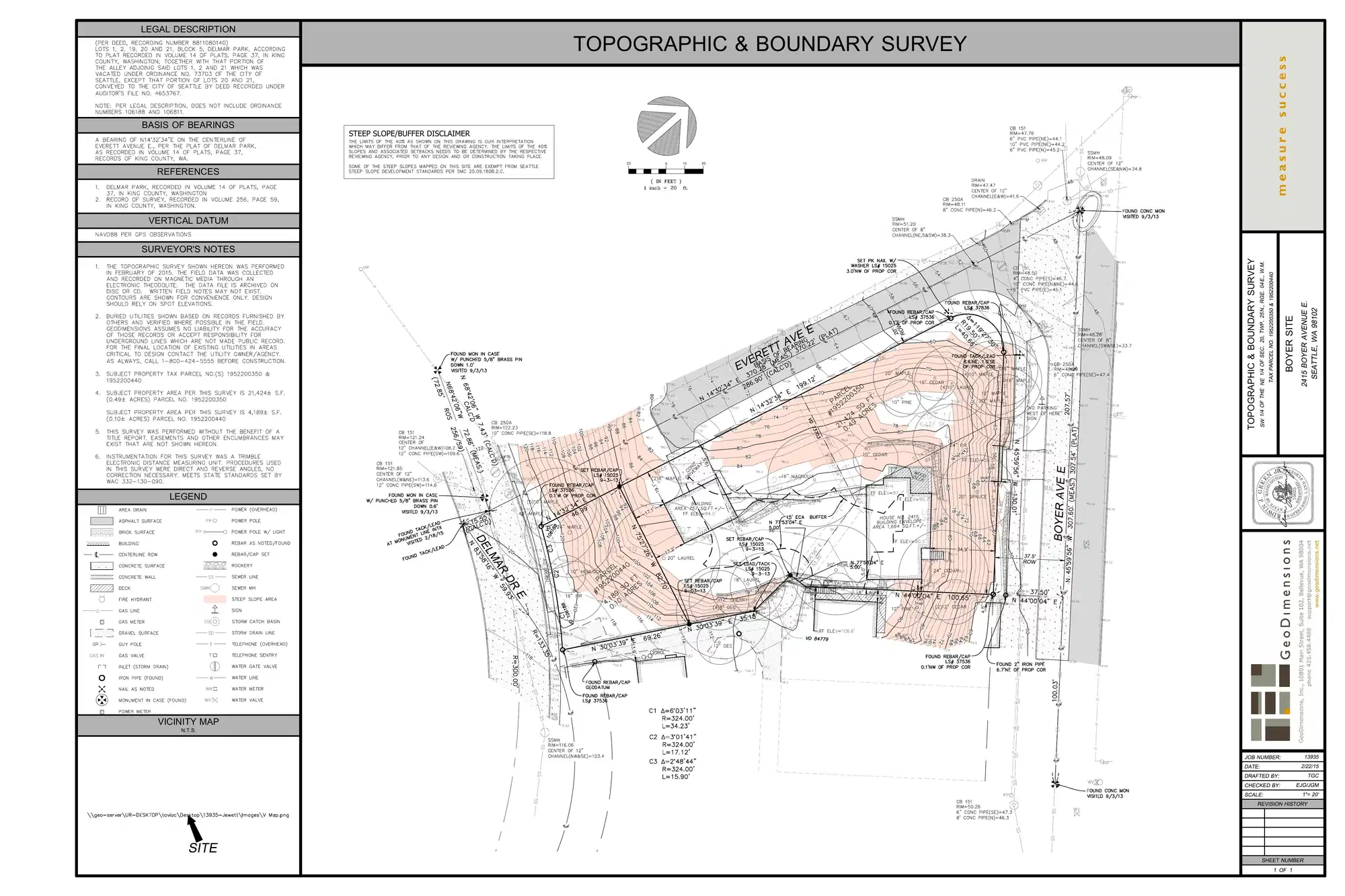 Site plan for 2414 Everett Ave E