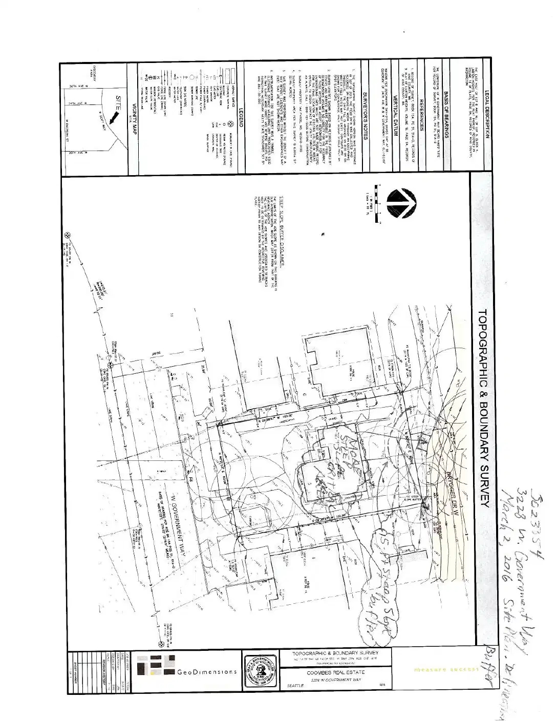 Site plan for 3228 W Government Way
