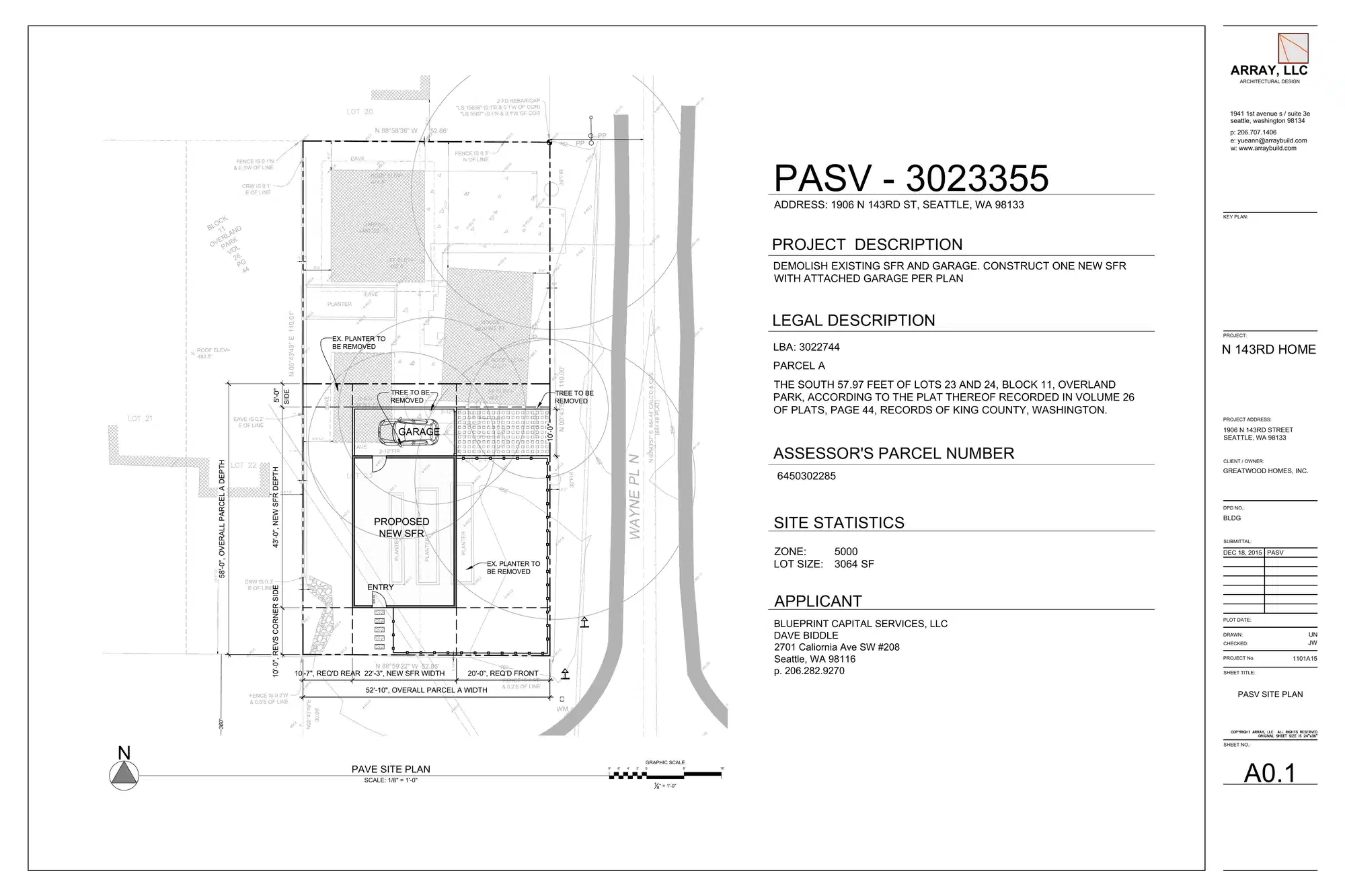 Site plan for 1906 N 143rd St