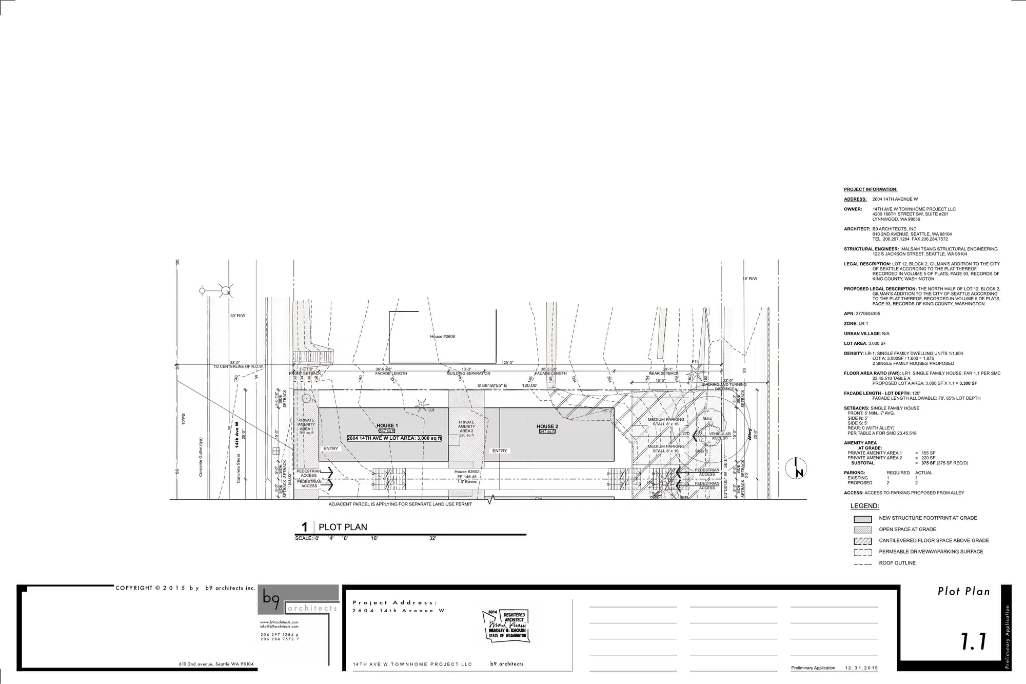Site plan for 2606 14th Ave W