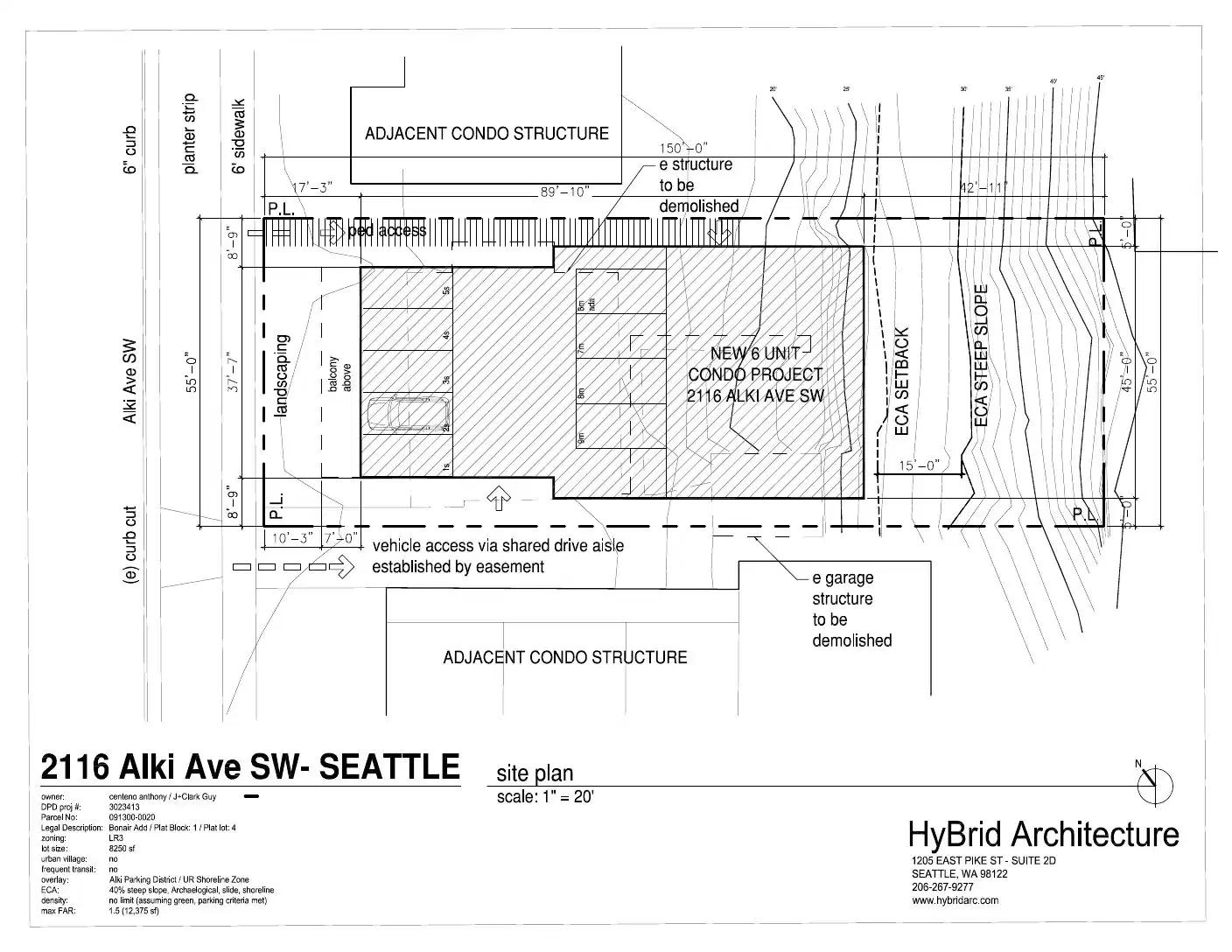 Site plan for 2116 Alki Ave SW