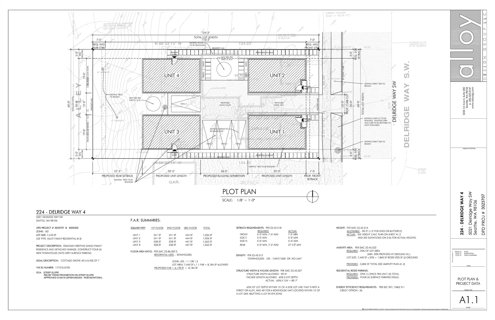 Site plan for 5021 Delridge Way SW