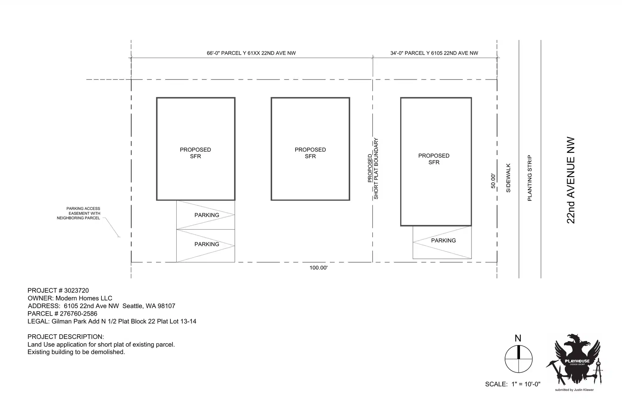 Site plan for 6105 A 22nd Ave NW