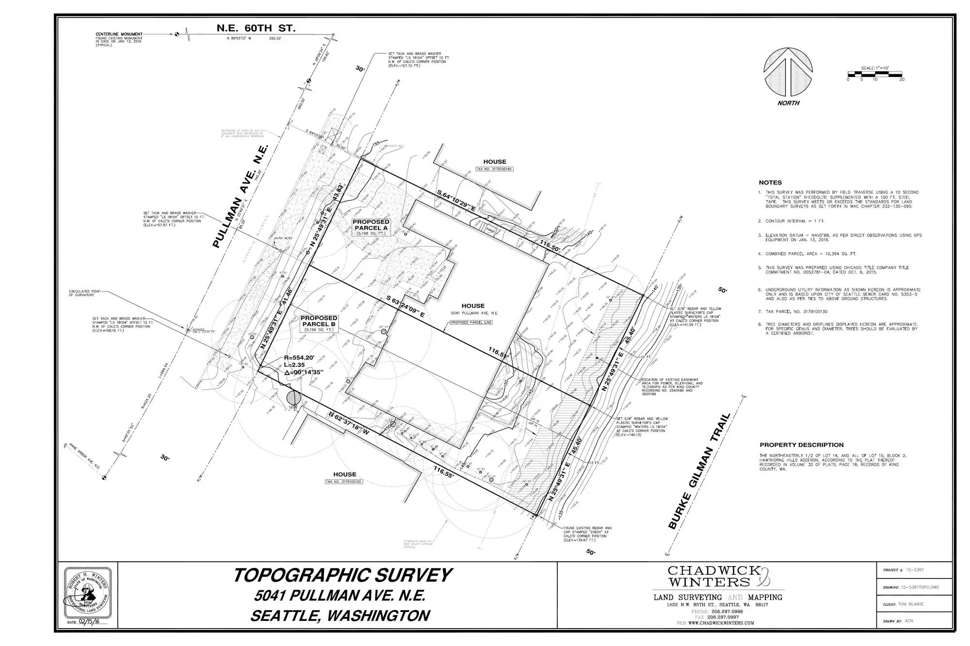 Site plan for 5041 Pullman Ave NE