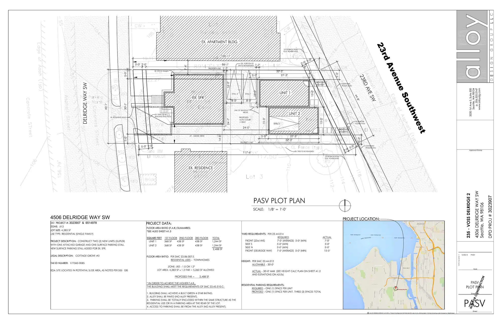 Site plan for 4505 23rd Ave SW