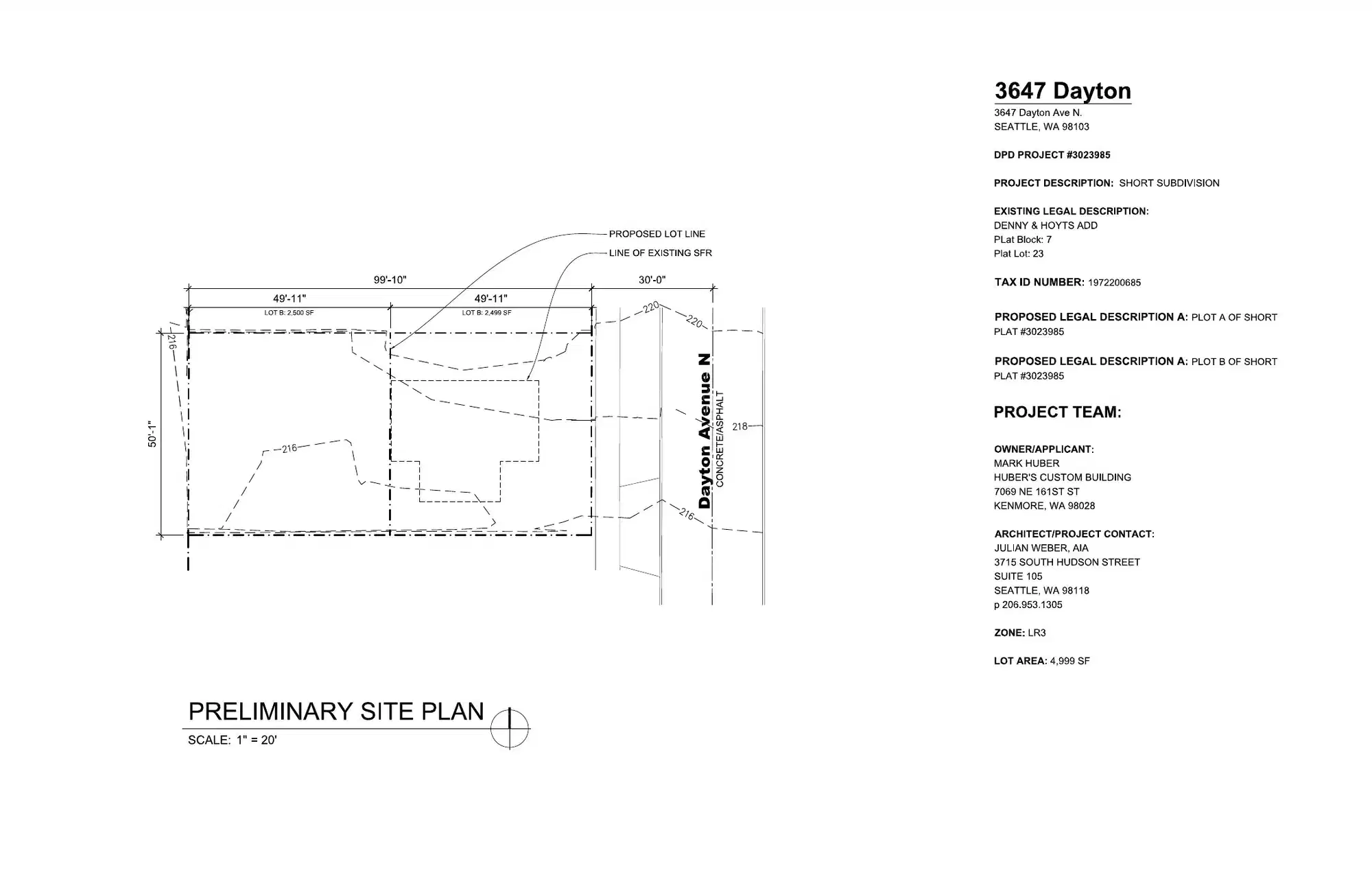 Site plan for 3647 Dayton Ave N