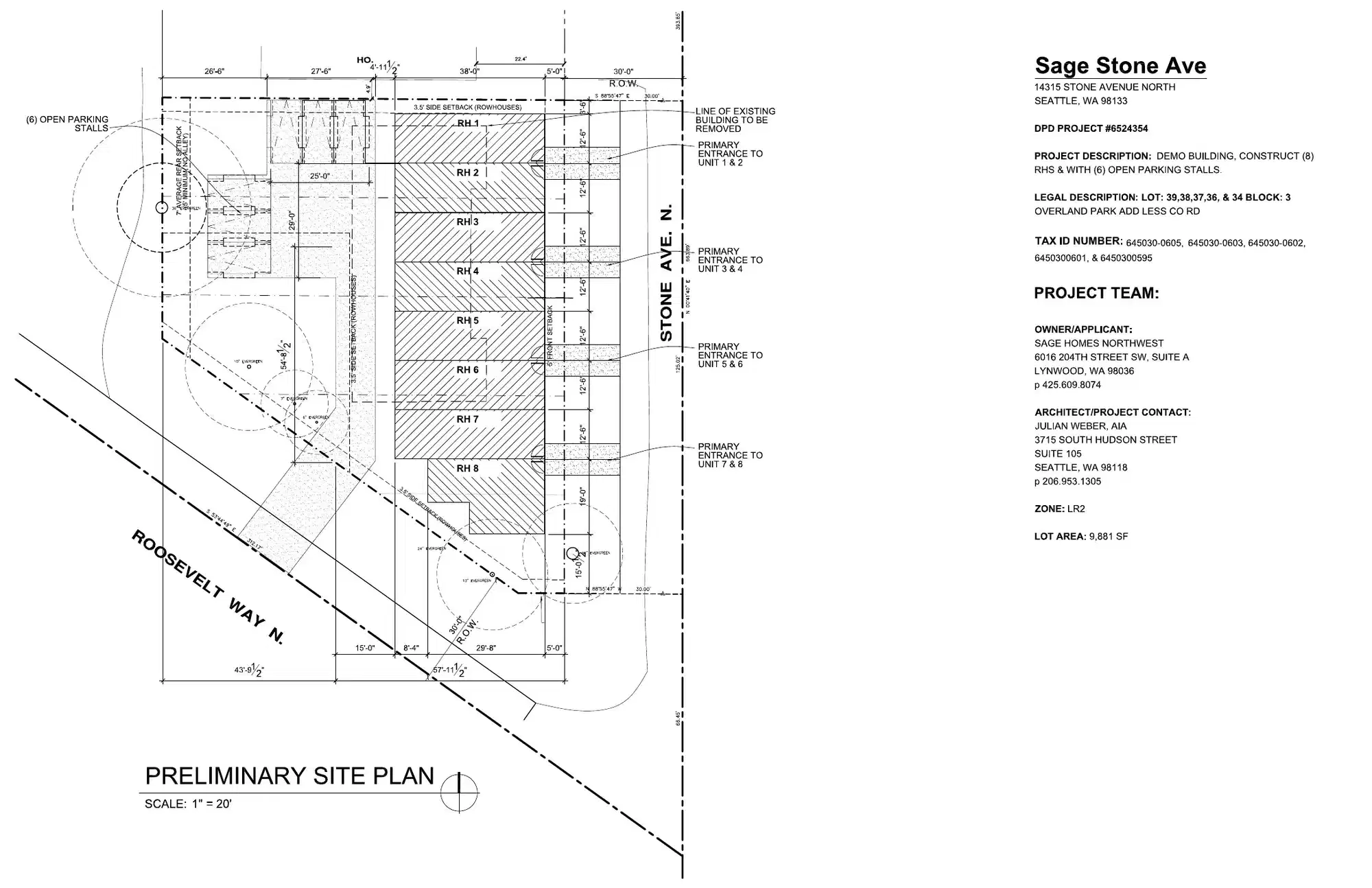 Site plan for 14315 Stone Ave N
