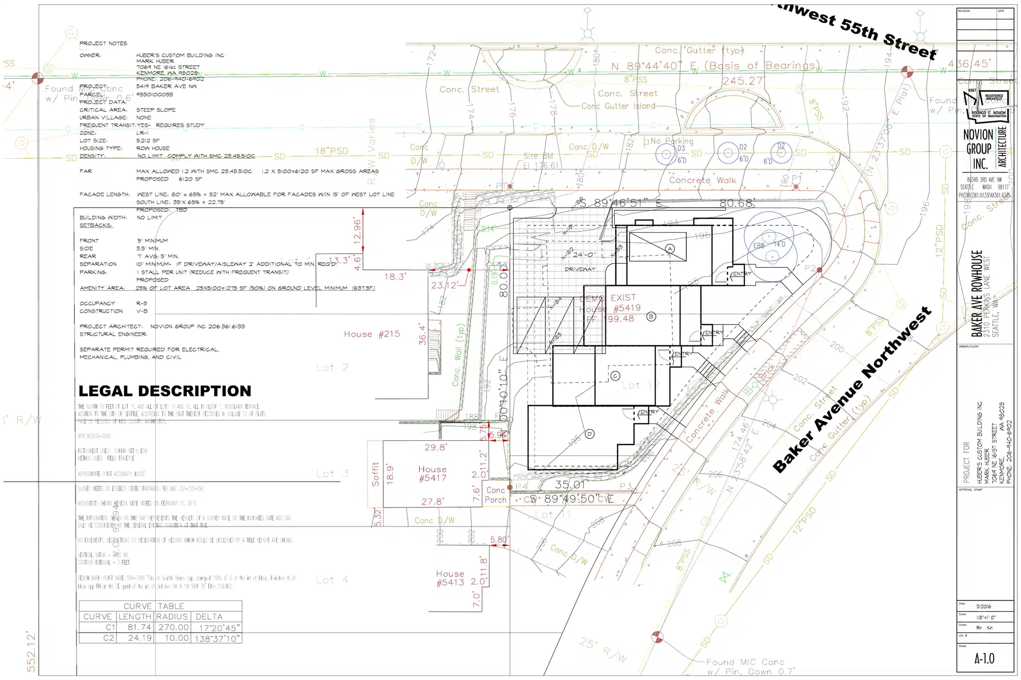 Site plan for 5419 Baker Ave NW