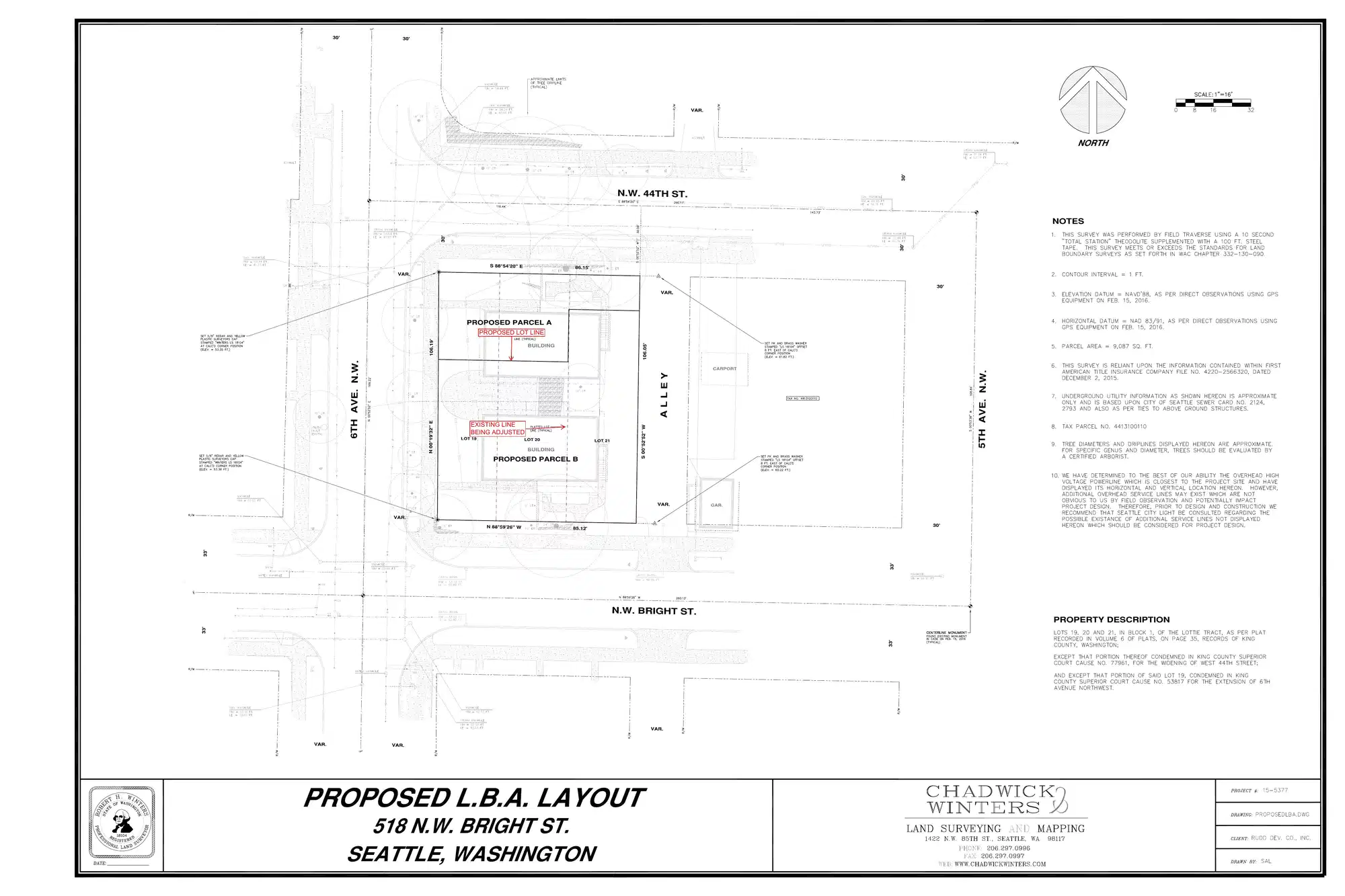Site plan for 519 NW 44th St