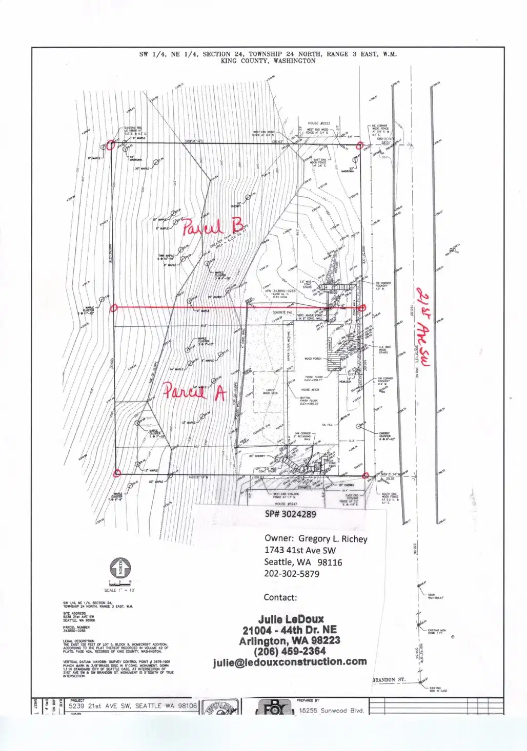 Site plan for 5231 21st Ave SW