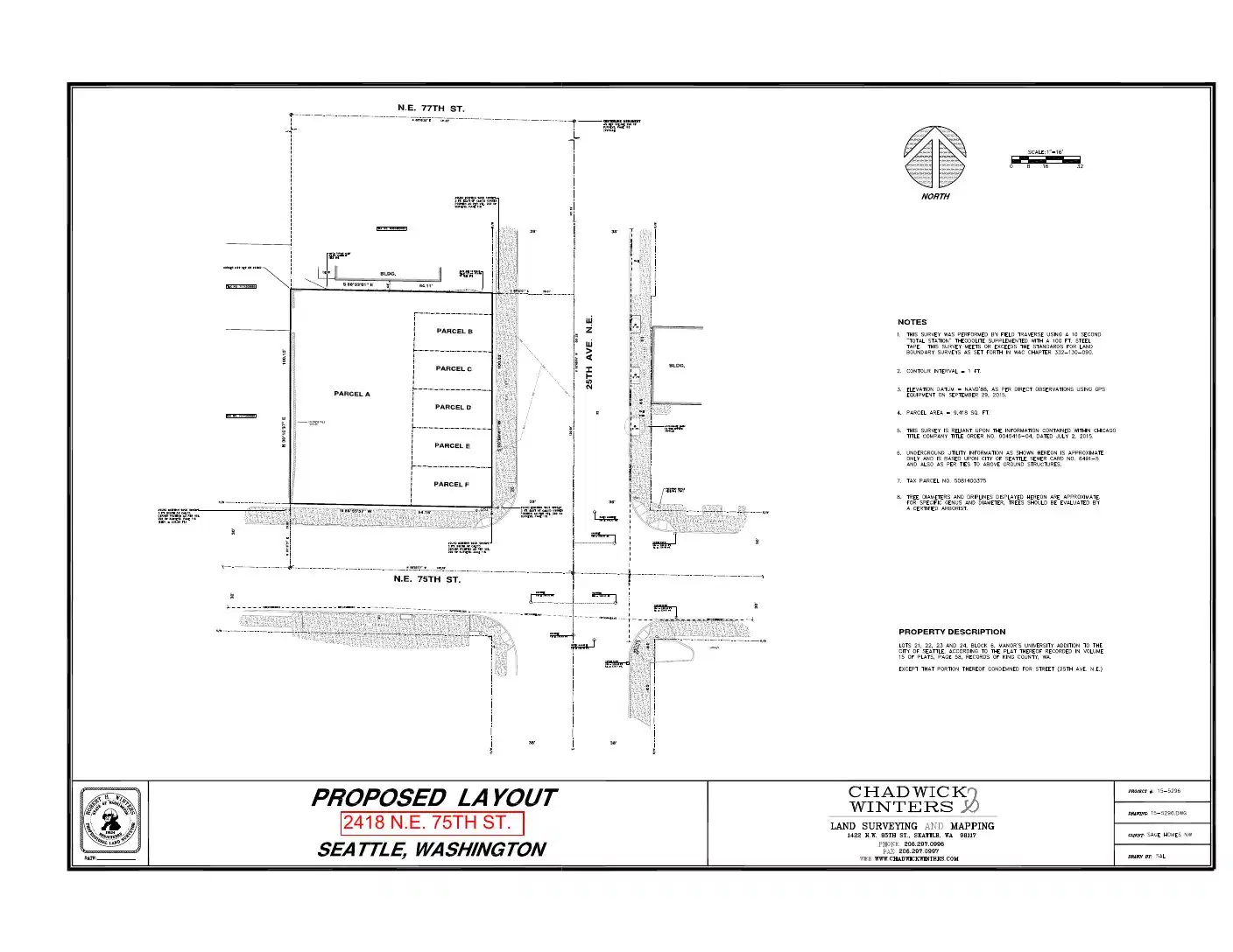 Site plan for 7501 25th Ave NE