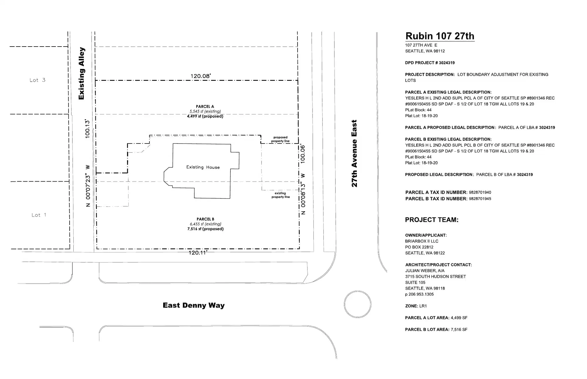 Site plan for 111 27th Ave E
