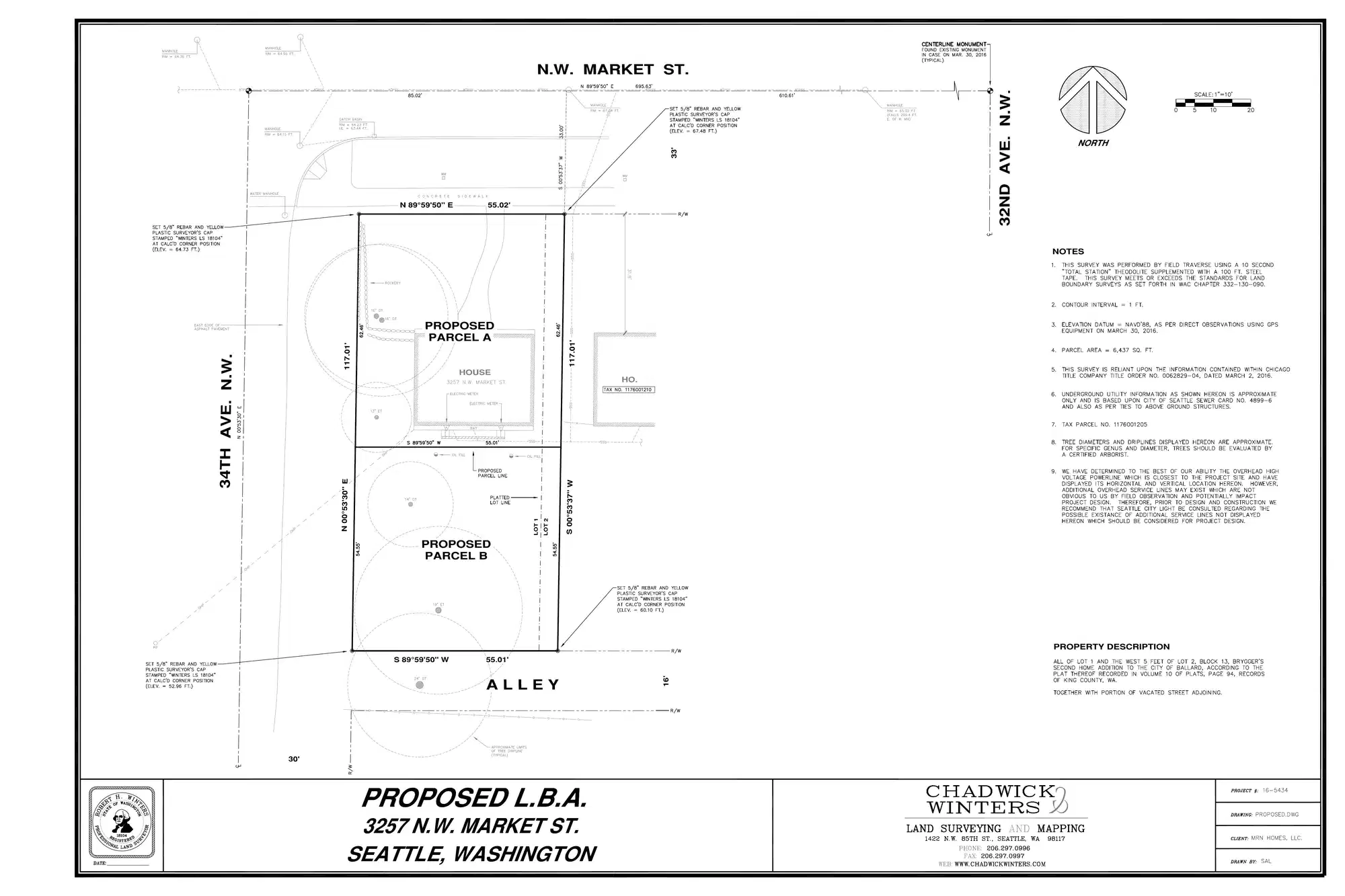 Site plan for 3257 NW Market St