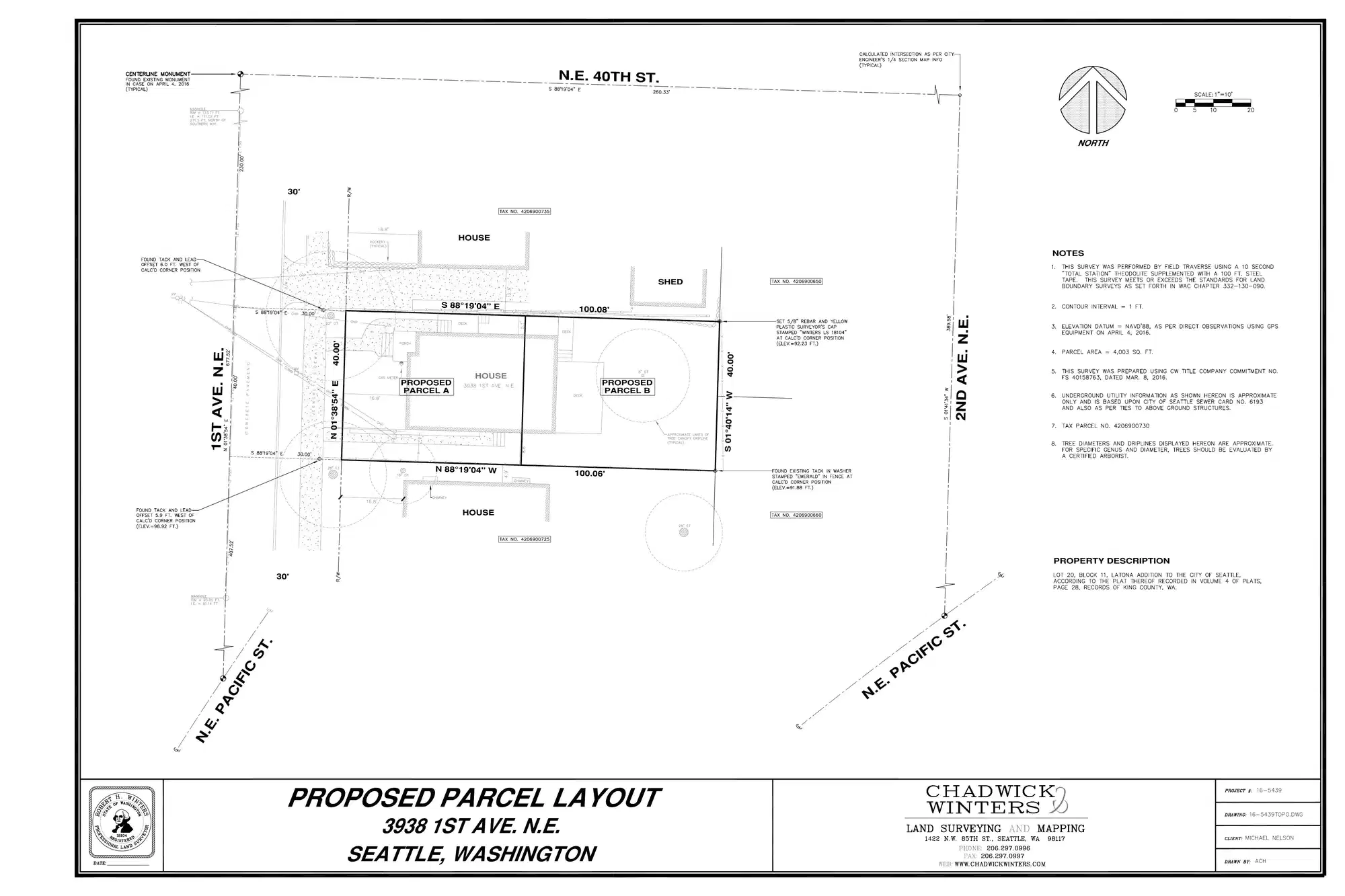 Site plan for 3938 1st Ave NE