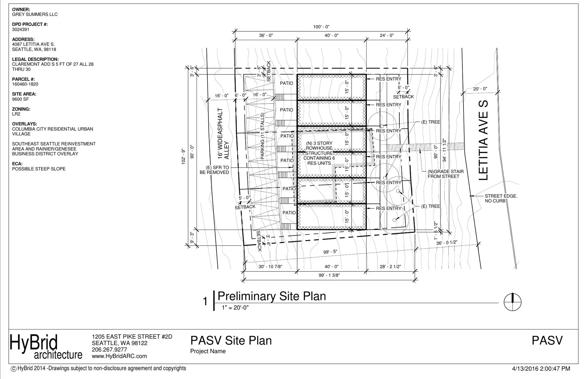 Site plan for 4087 Letitia Ave S