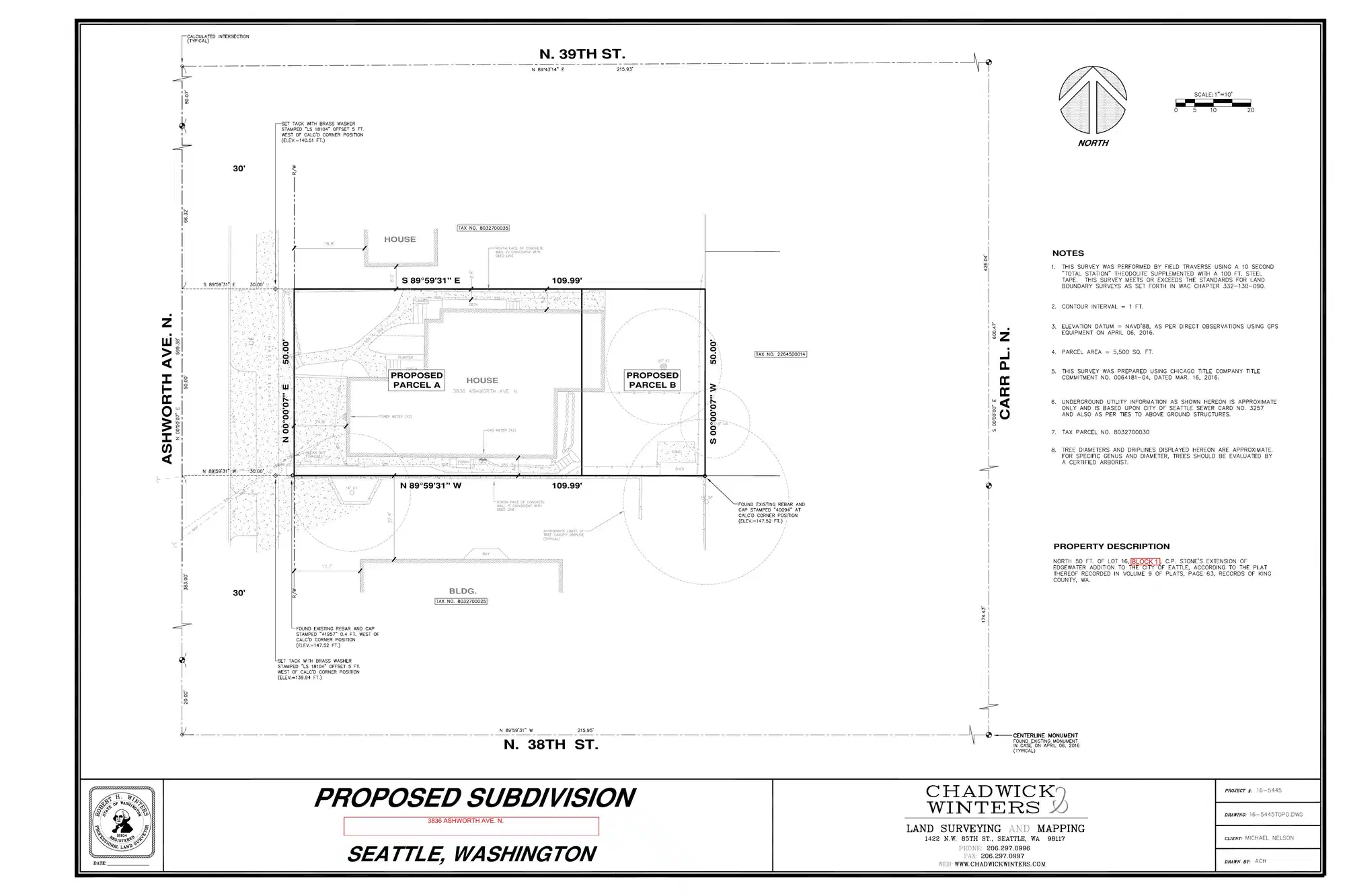 Site plan for 3840 Ashworth Ave N