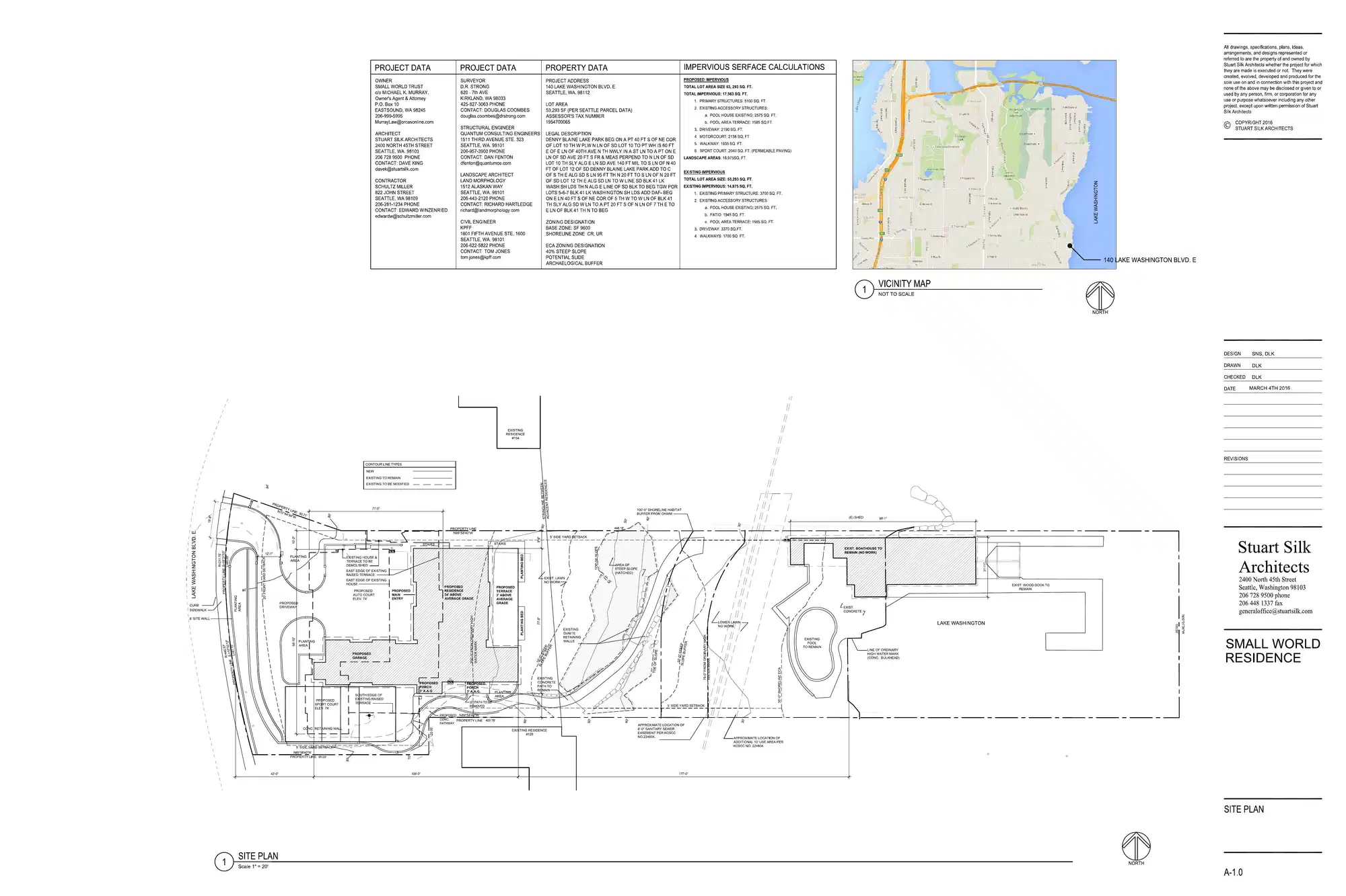 Site plan for 140 Lake Washington Blvd E