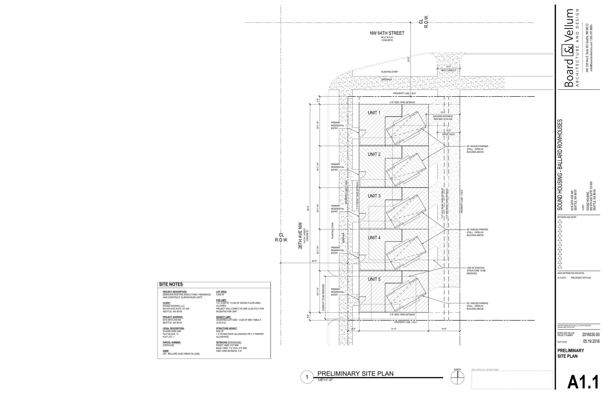 Site plan for 6320 26th Ave NW