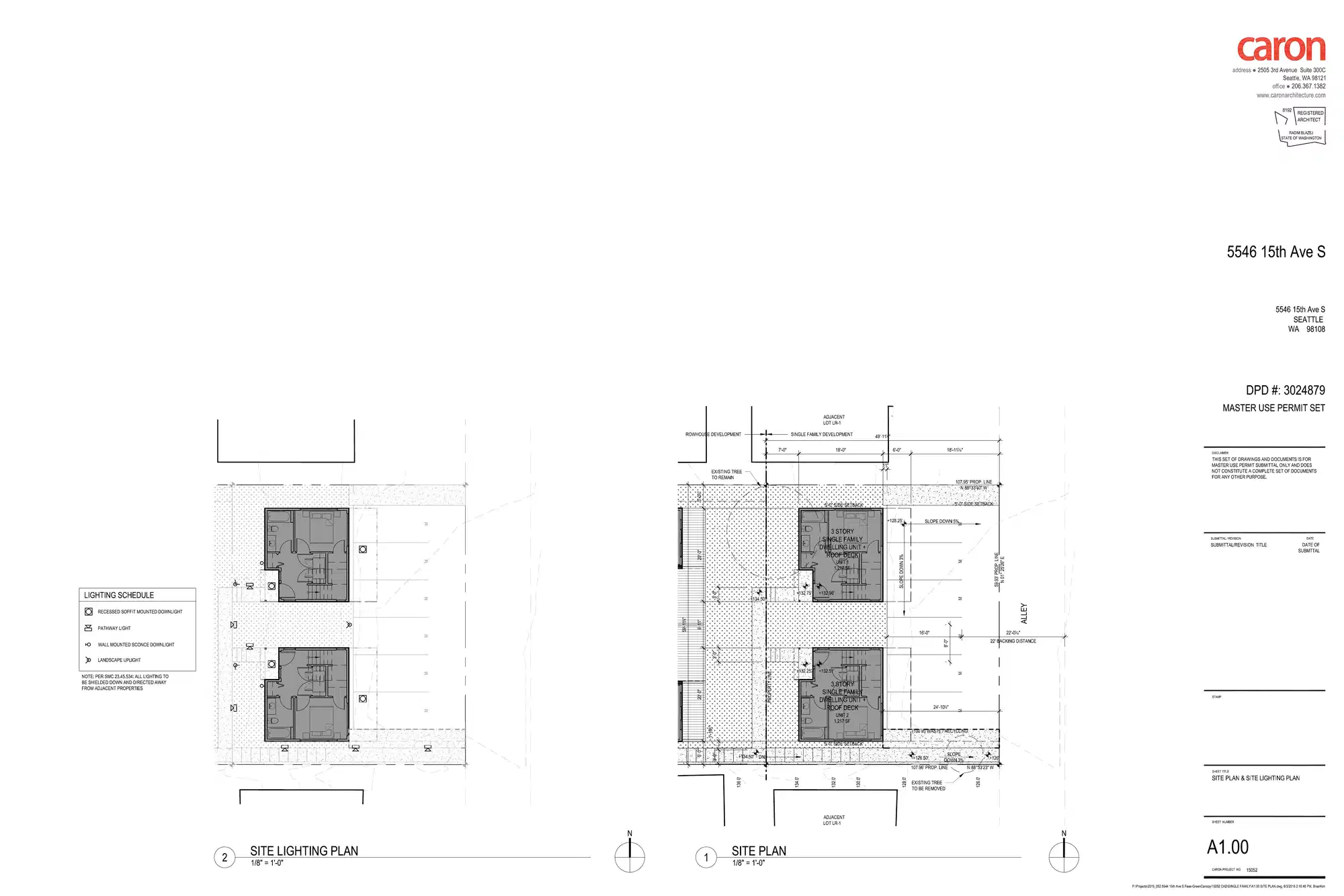 Site plan for 5546 A 15th Ave S
