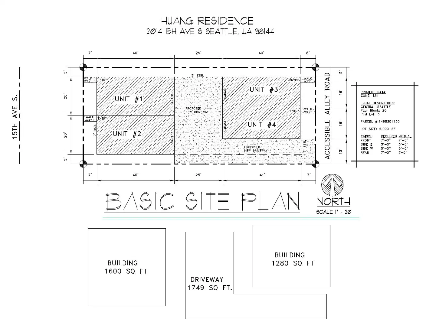 Site plan for 2014 15th Ave S
