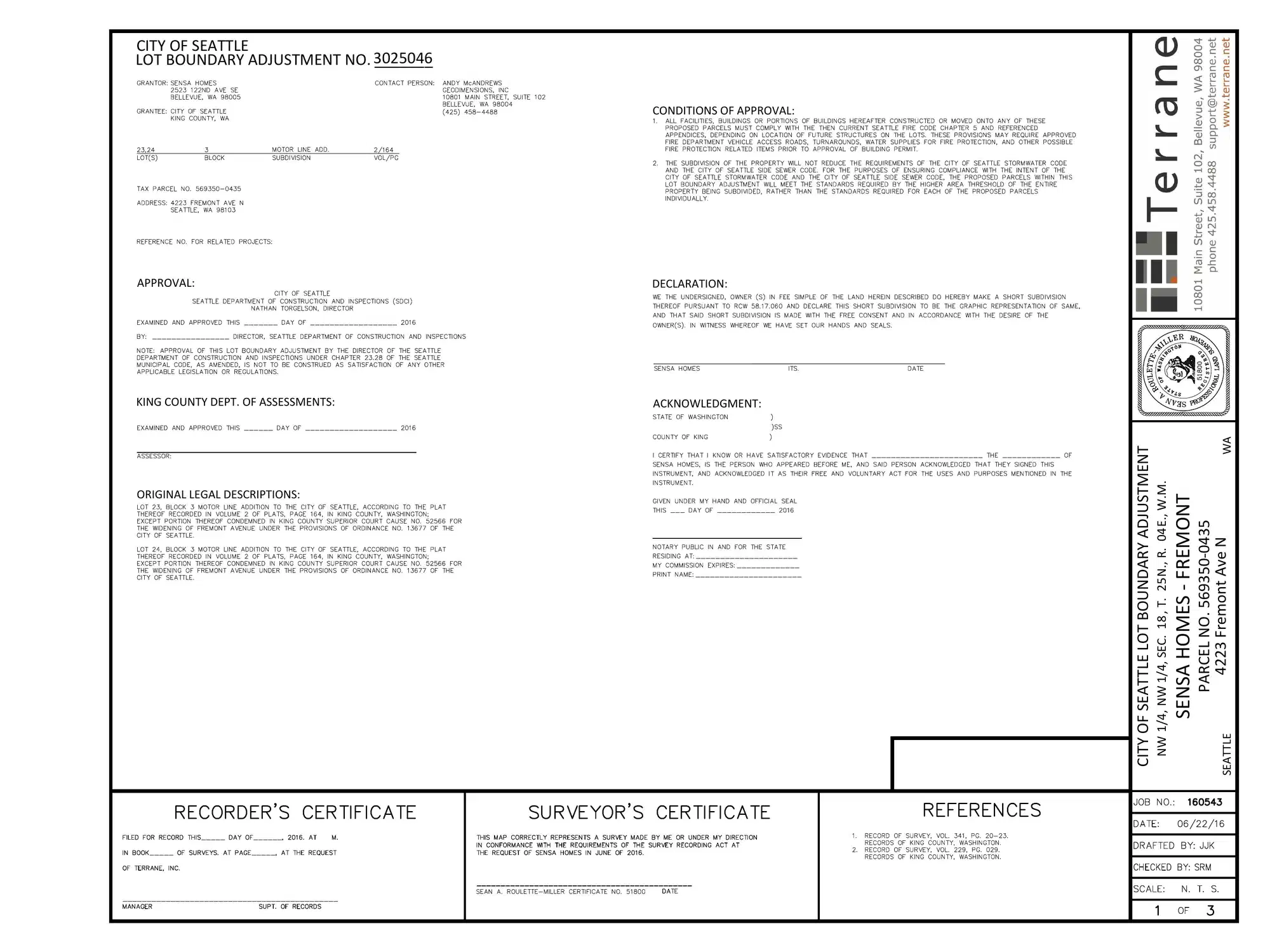 Site plan for 4221 Fremont Ave N