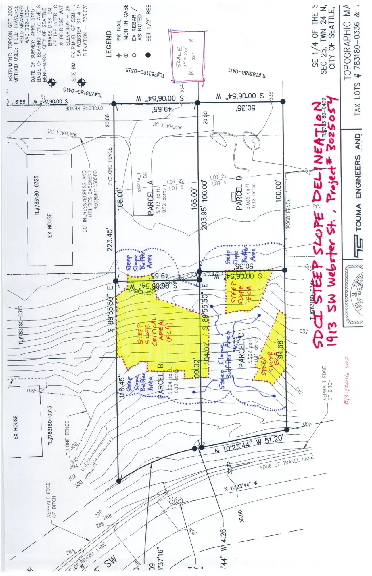 Site plan for 7516 20th Ave SW
