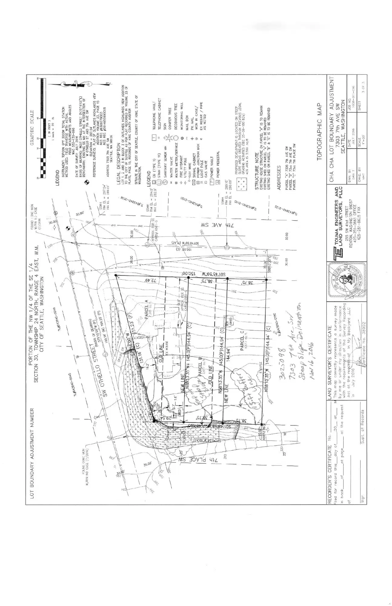 Site plan for 7307 7th Ave SW